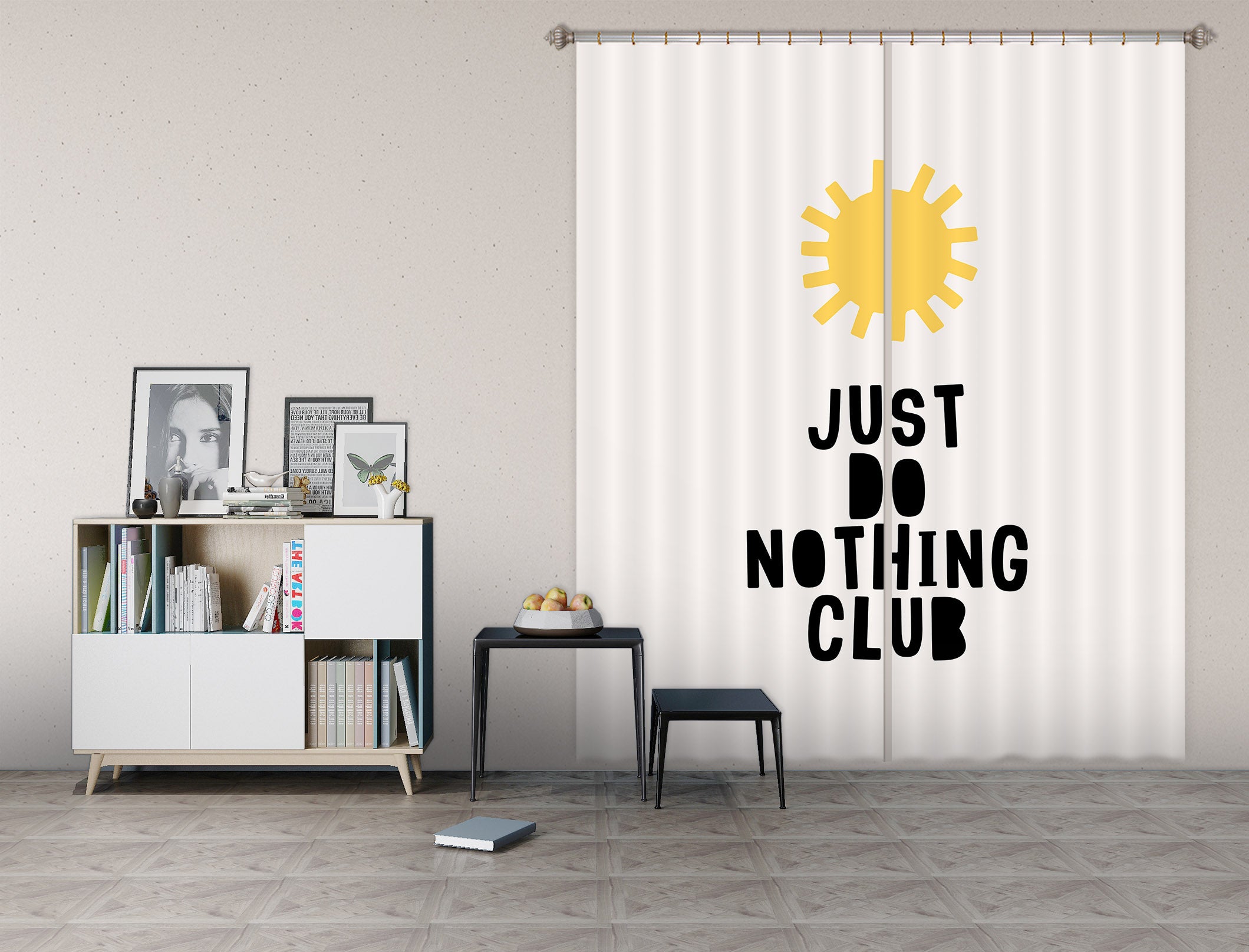 3D Yellow Gear 1040 Boris Draschoff Curtain Curtains Drapes