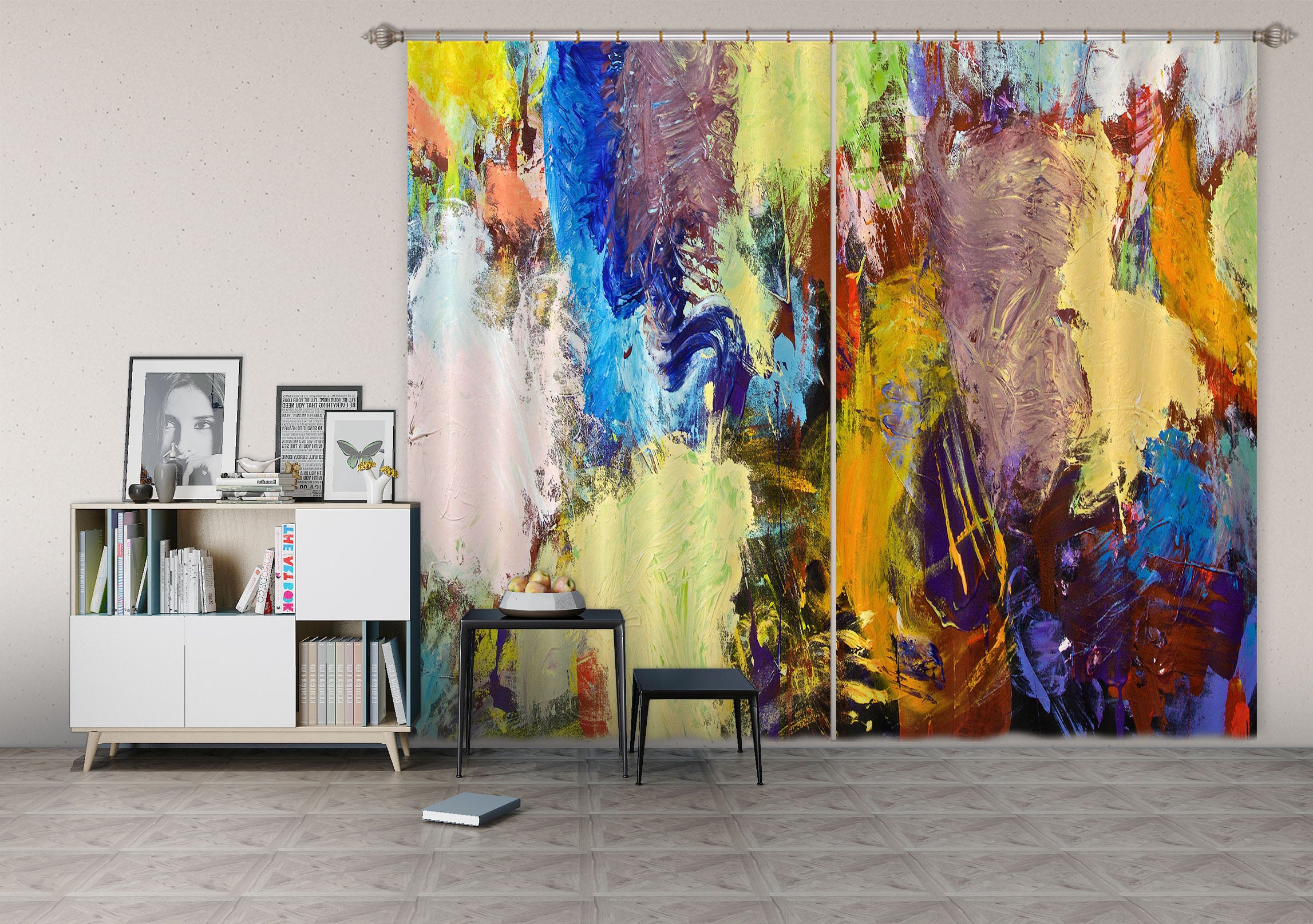 3D Color Fireworks 104 Allan P. Friedlander Curtain Curtains Drapes