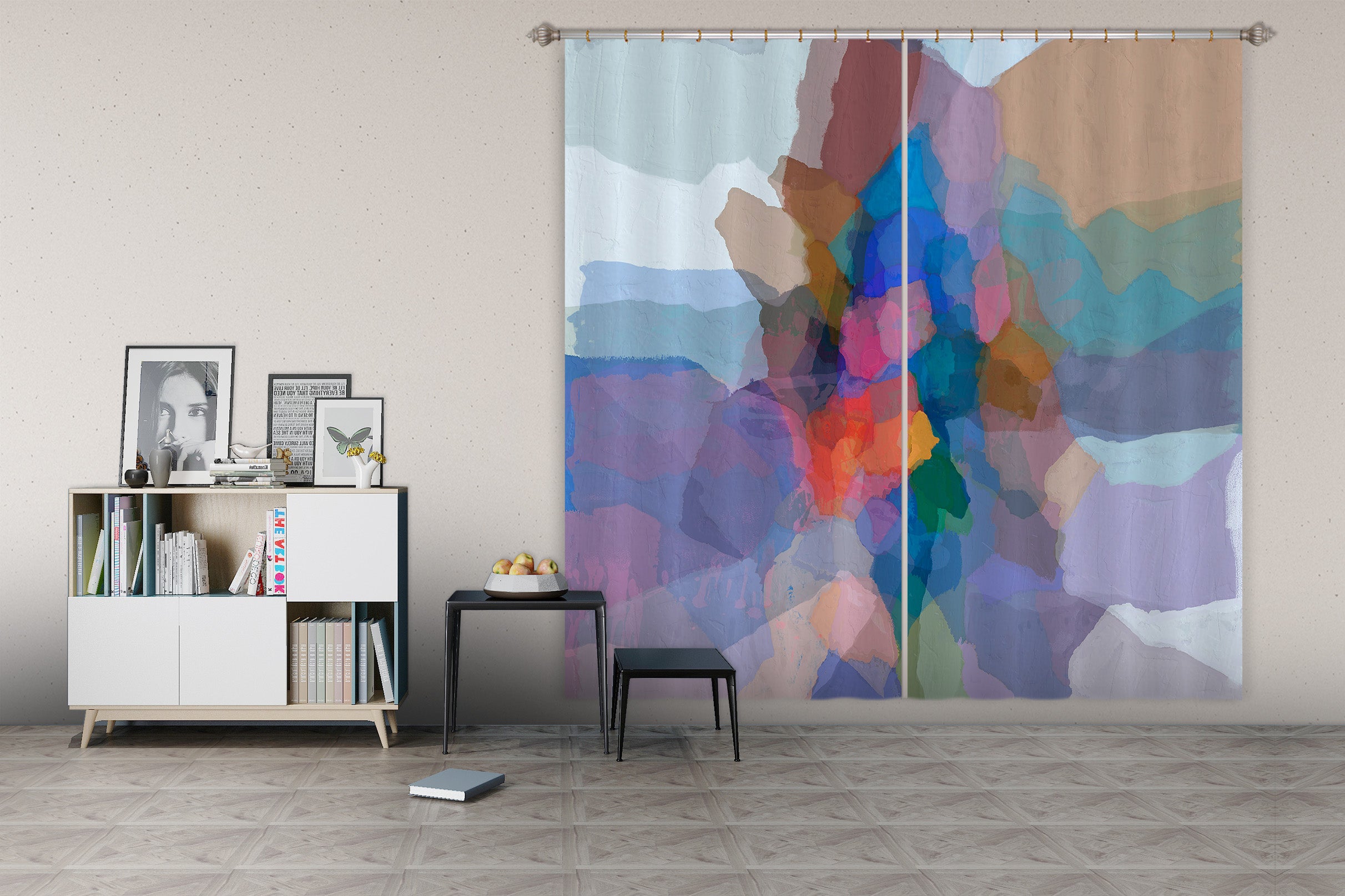 3D Color Pattern 204 Michael Tienhaara Curtain Curtains Drapes