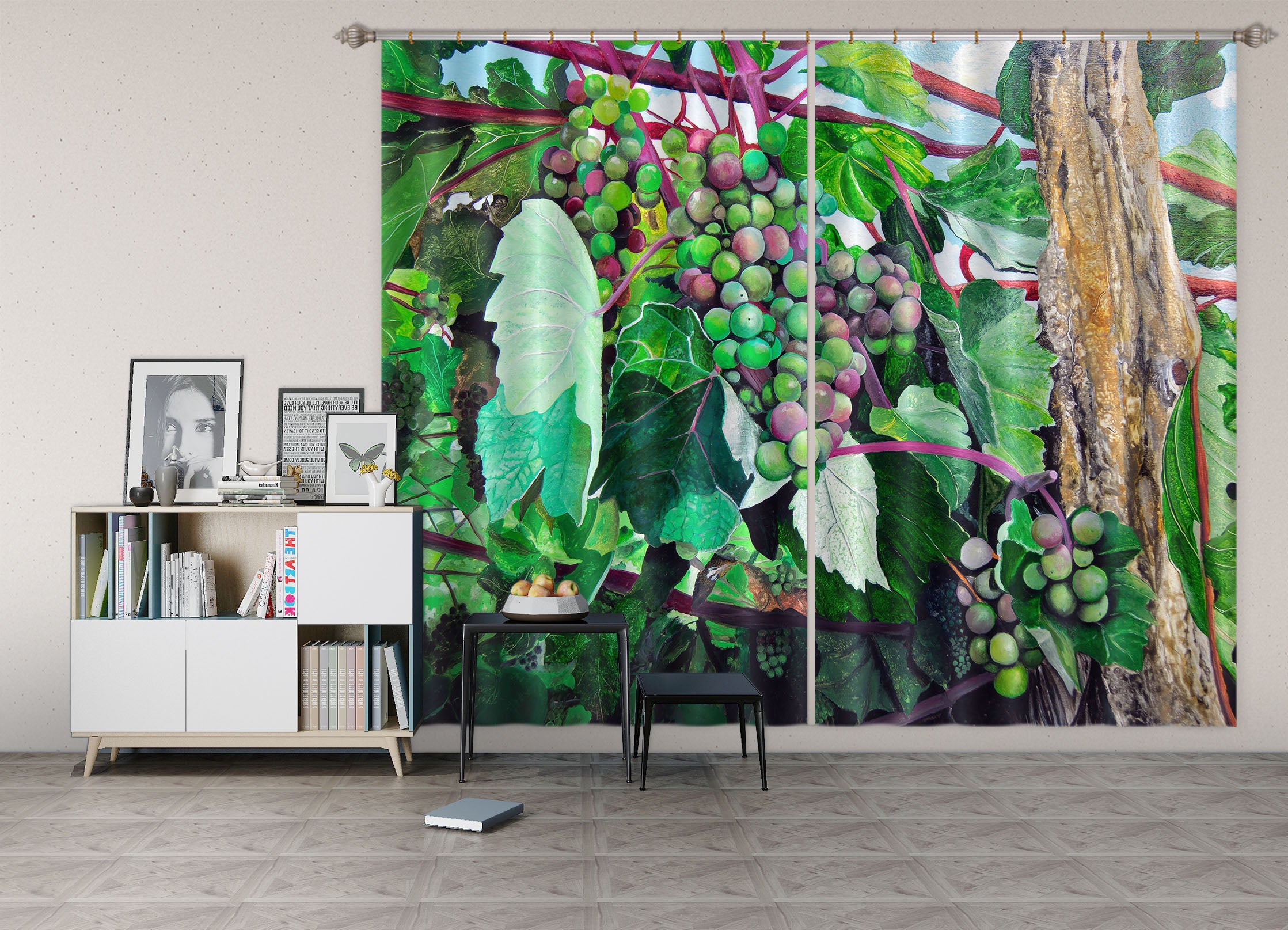 3D Grape 11009 Matthew Holden Bates Curtain Curtains Drapes