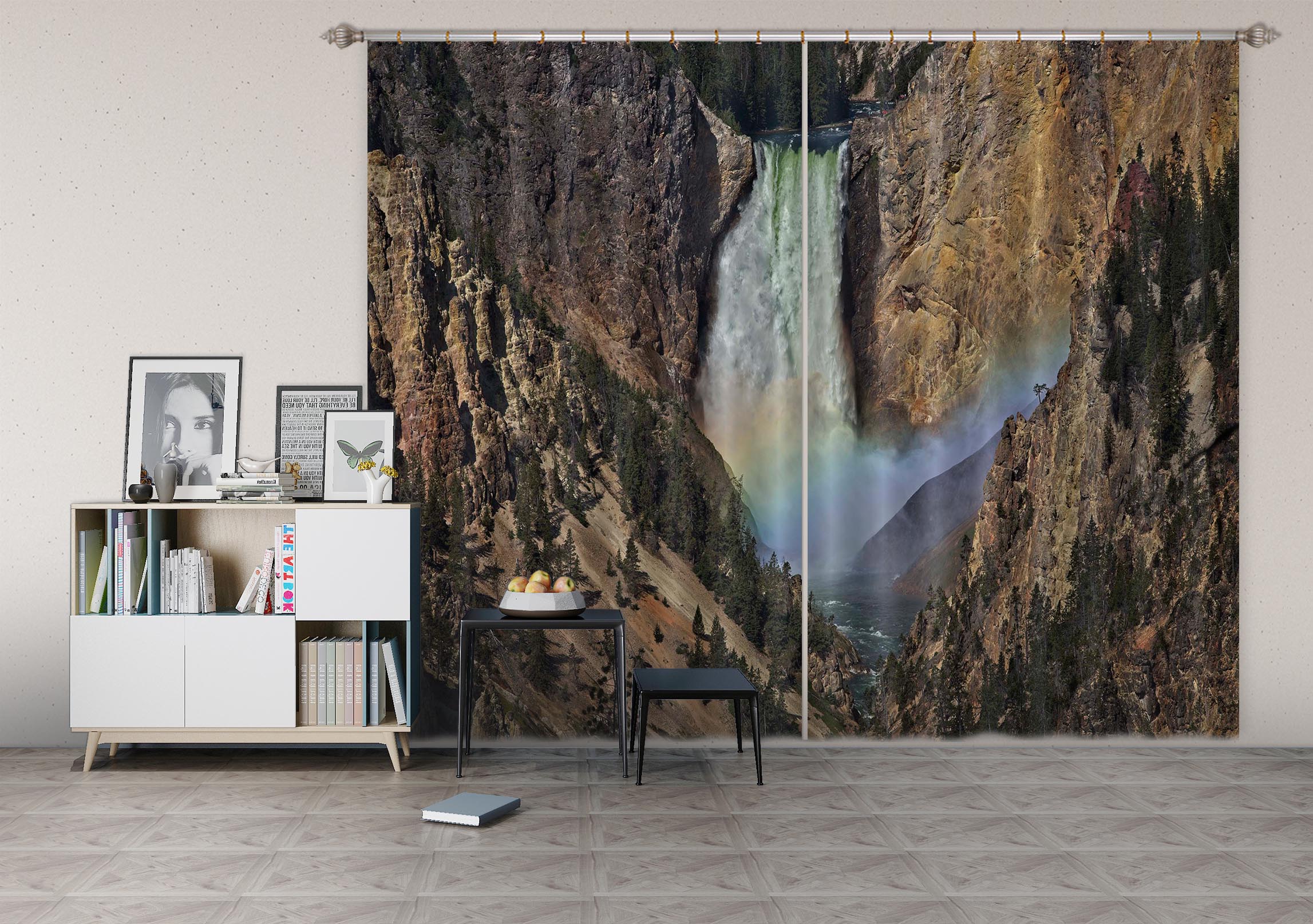 3D Canyon Rainbow 065 Kathy Barefield Curtain Curtains Drapes