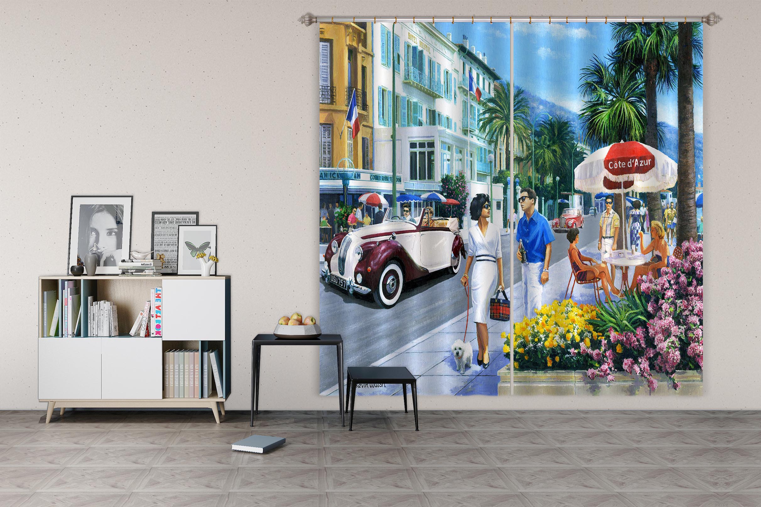 3D Road Garden 155 Kevin Walsh Curtain Curtains Drapes