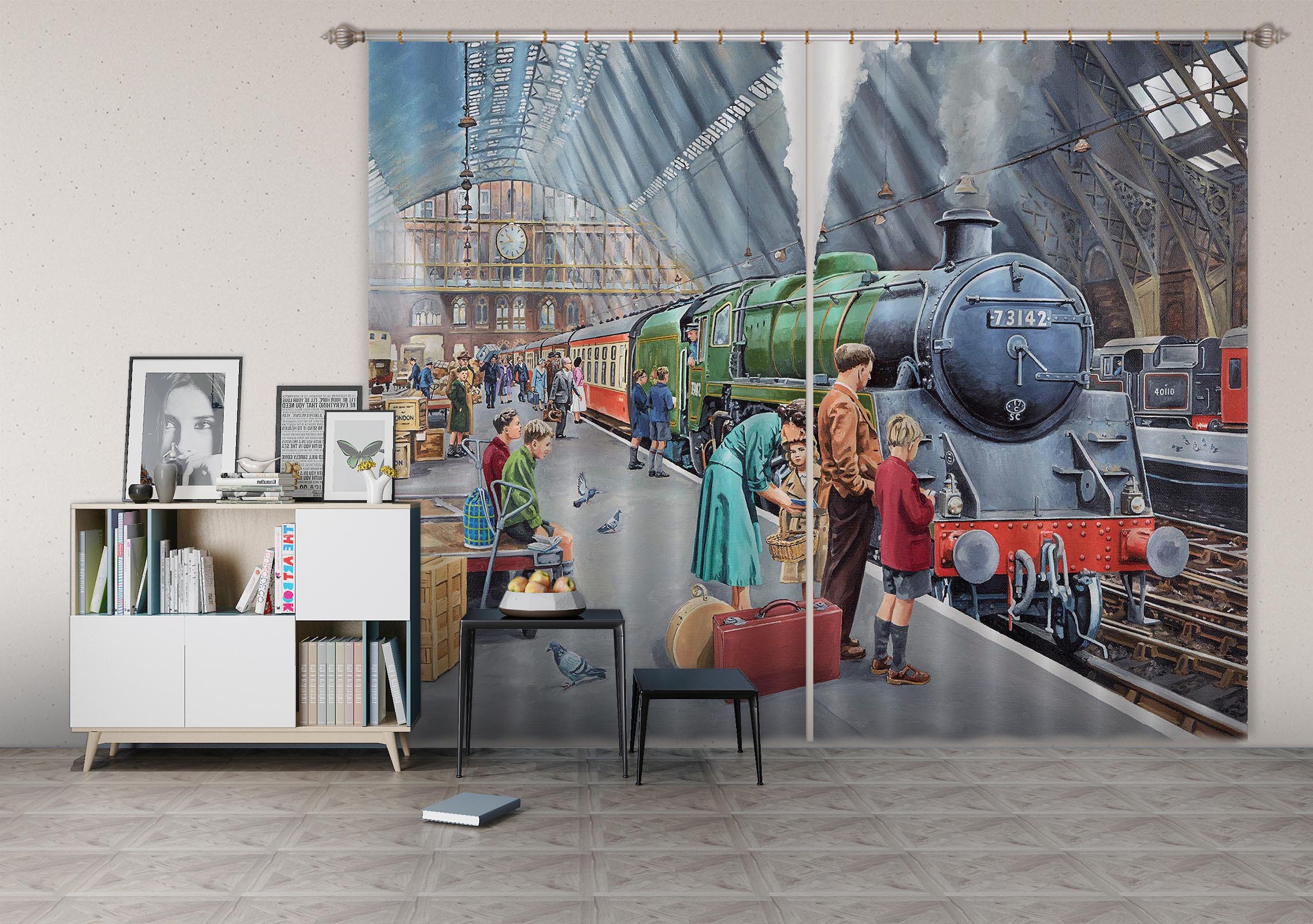 3D By Train 093 Trevor Mitchell Curtain Curtains Drapes