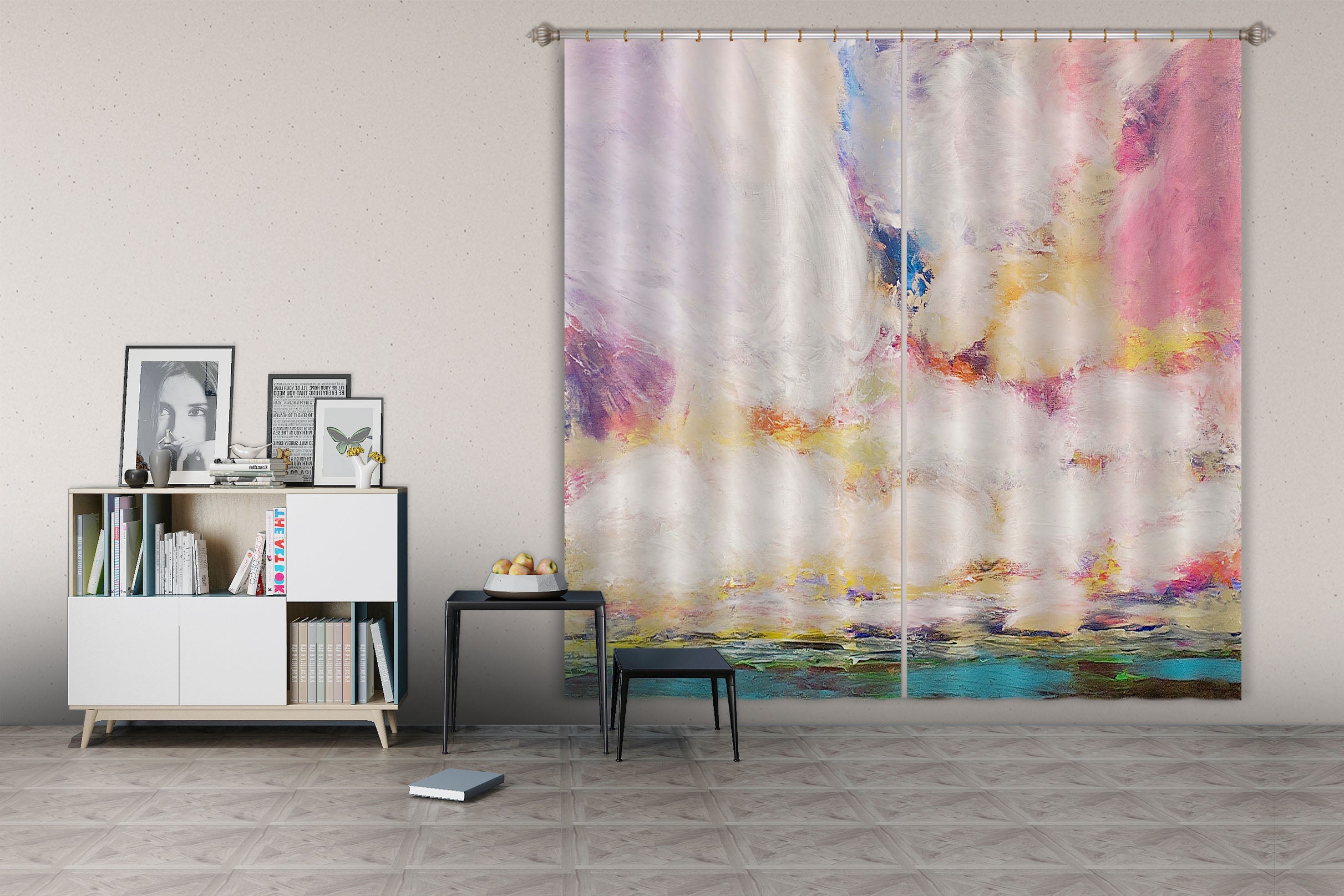 3D Colored Sky 037 Allan P. Friedlander Curtain Curtains Drapes