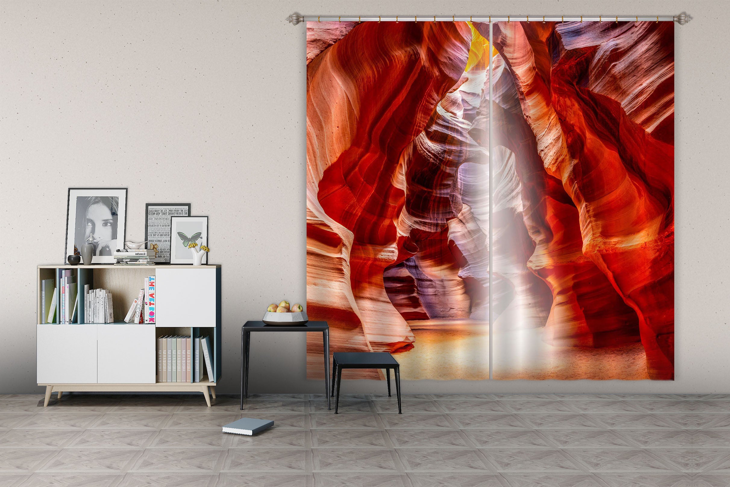 3D Red Canyon 173 Marco Carmassi Curtain Curtains Drapes