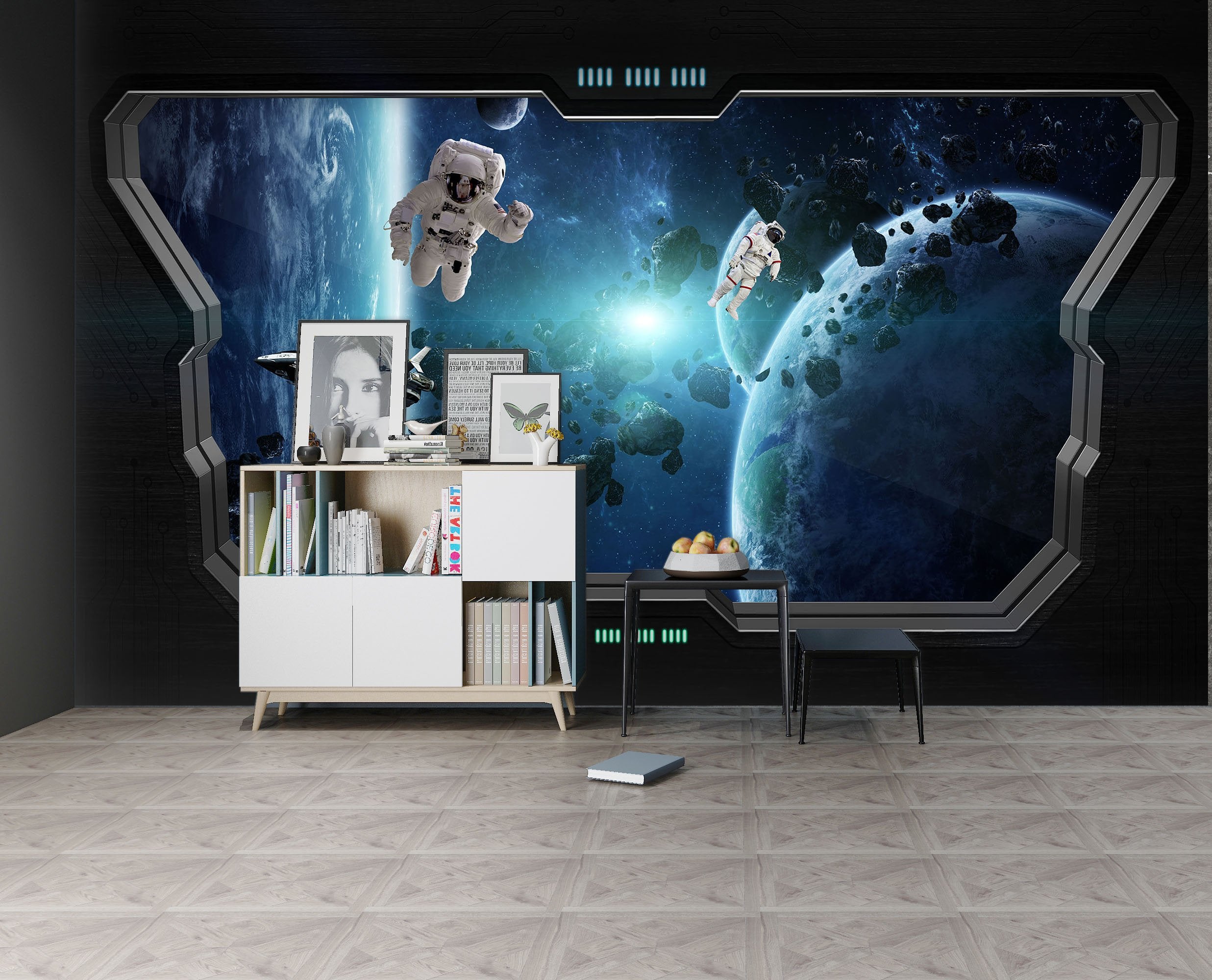 3D Astronaut Planet 114 Wall Murals Wallpaper AJ Wallpaper 2