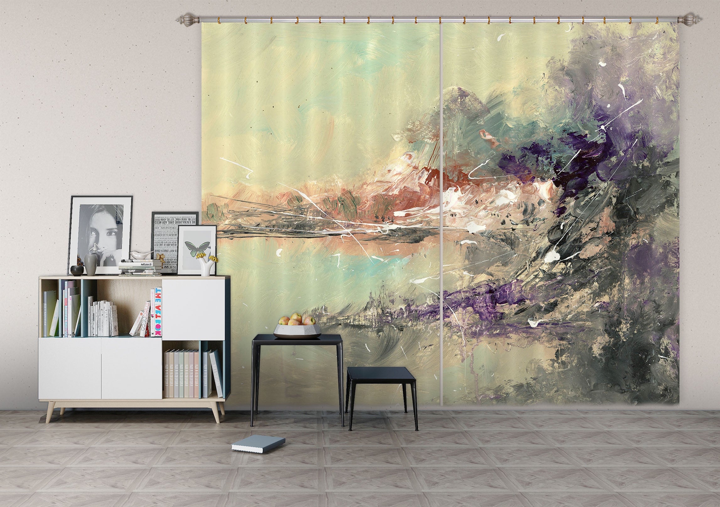 3D Seaside City 011 Anne Farrall Doyle Curtain Curtains Drapes