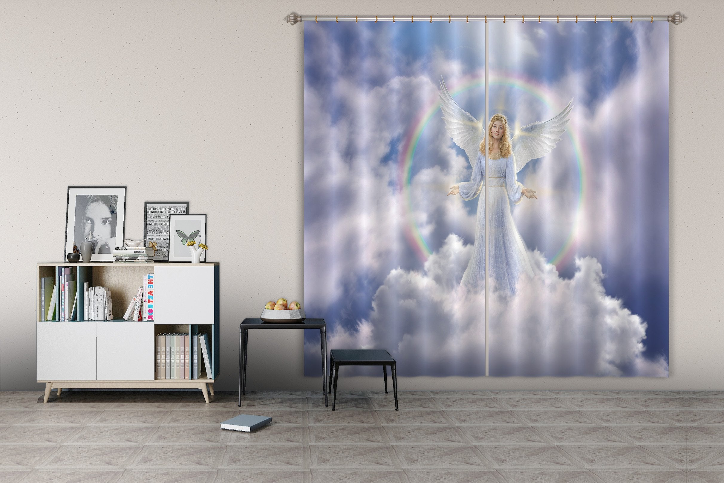 3D Angel Goddess 037 Jerry LoFaro Curtain Curtains Drapes Wallpaper AJ Wallpaper