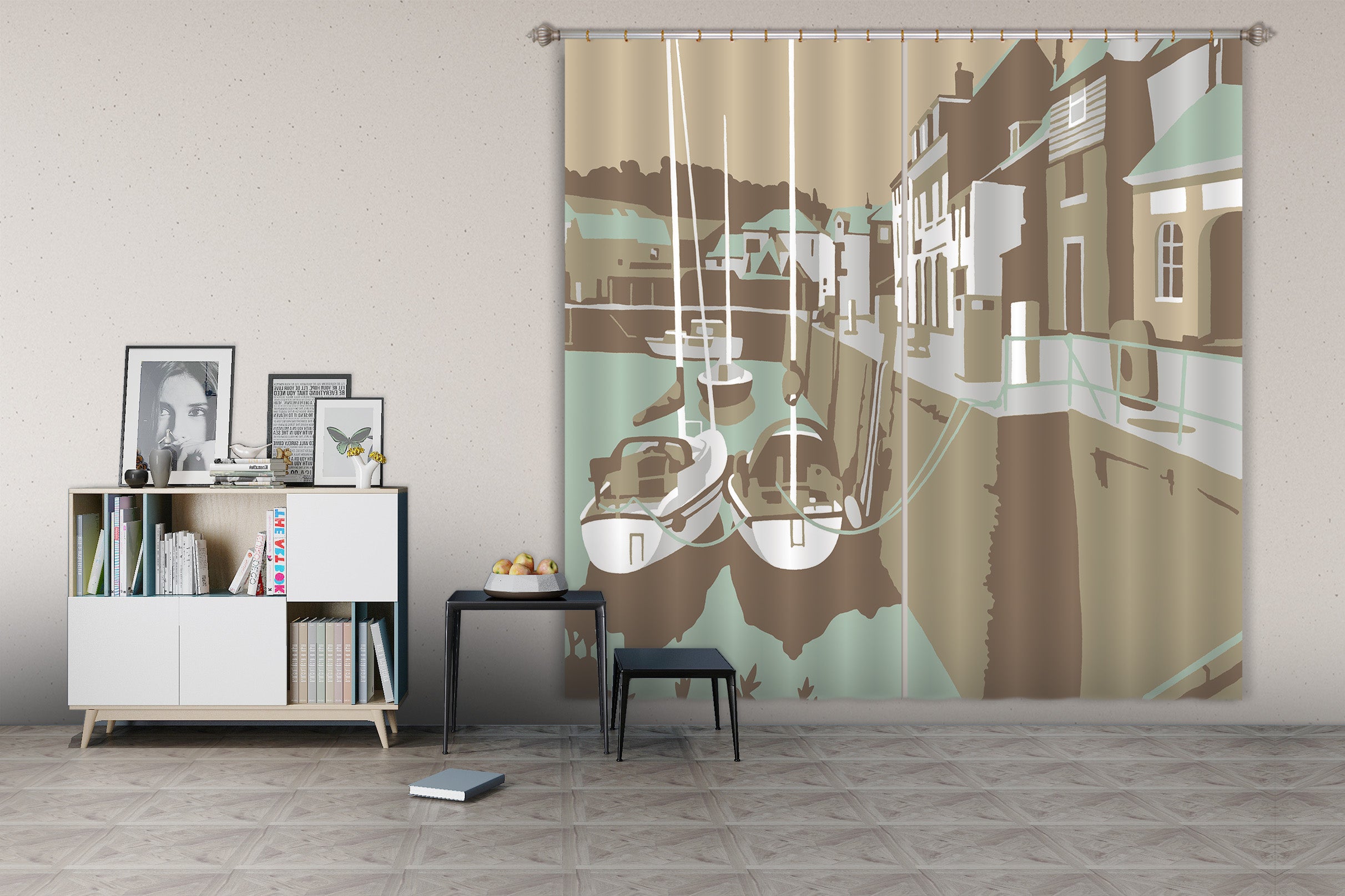 3D Padstow 048 Steve Read Curtain Curtains Drapes