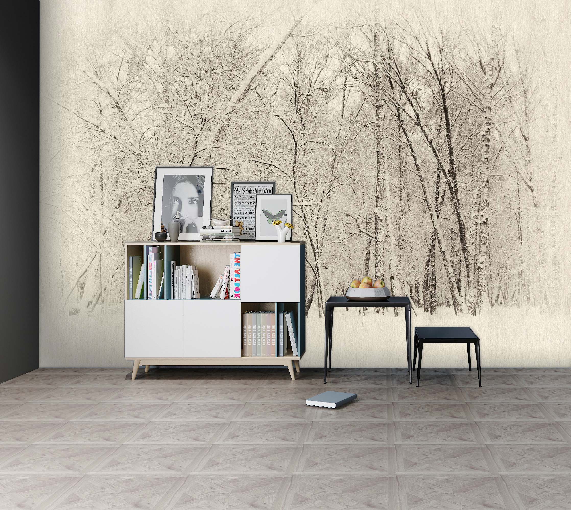 3D Snowy Landscape 021 Wall Murals