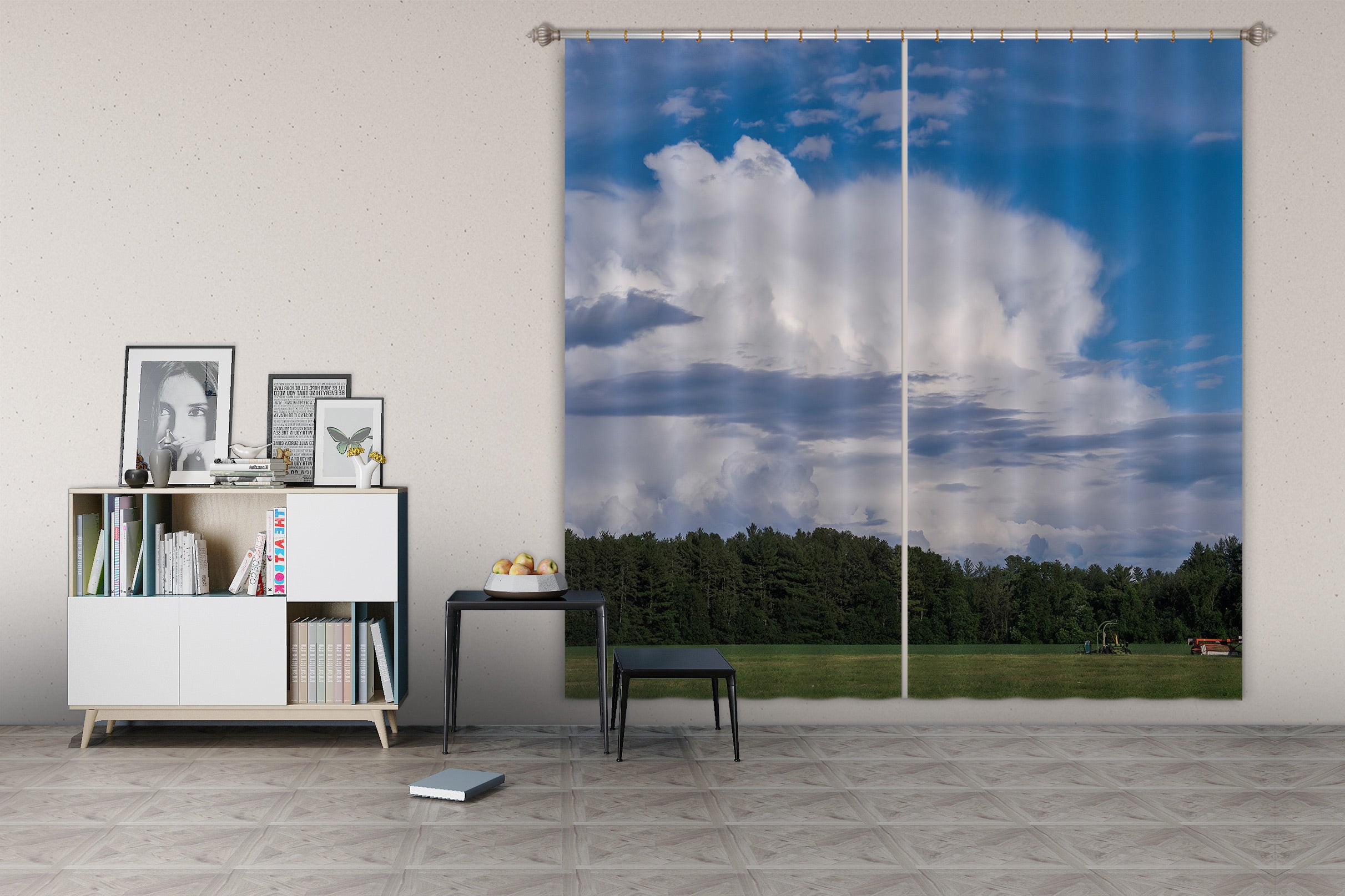 3D Farm Tree 025 Jerry LoFaro Curtain Curtains Drapes