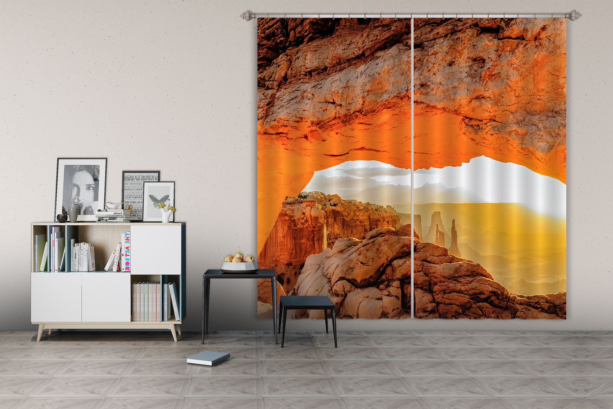 3D Mountain Stone 5332 Beth Sheridan Curtain Curtains Drapes