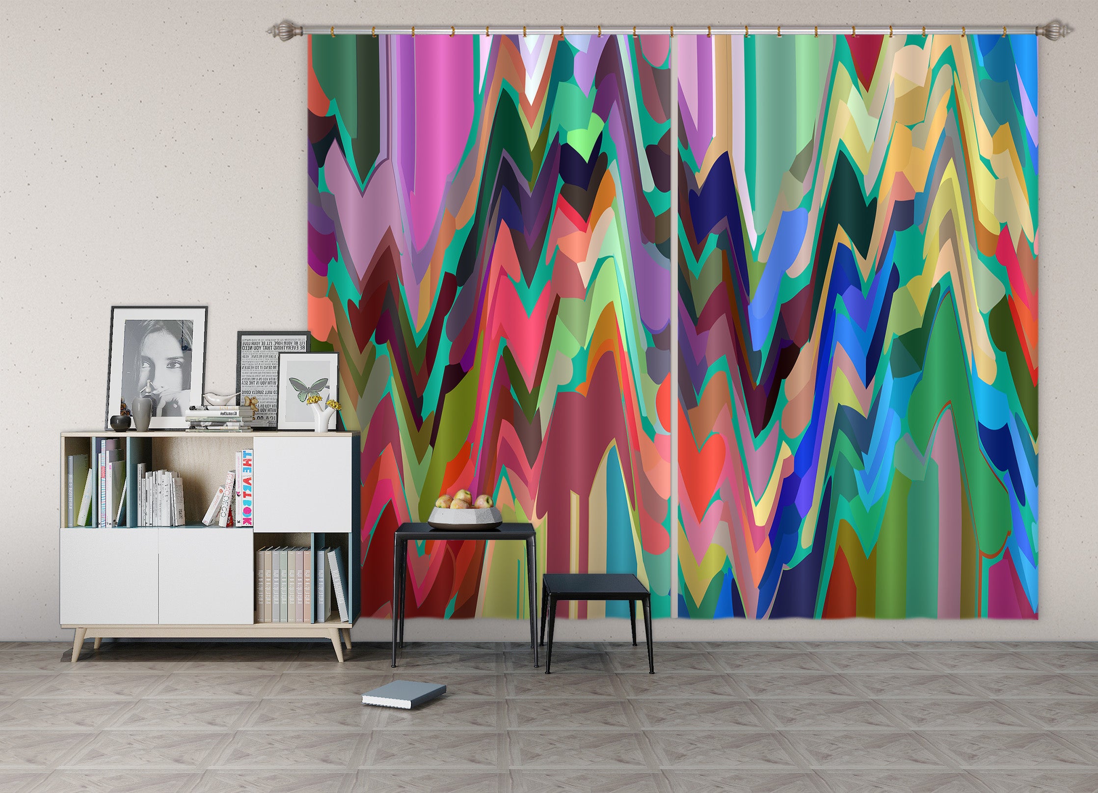 3D Colored Trees 71062 Shandra Smith Curtain Curtains Drapes