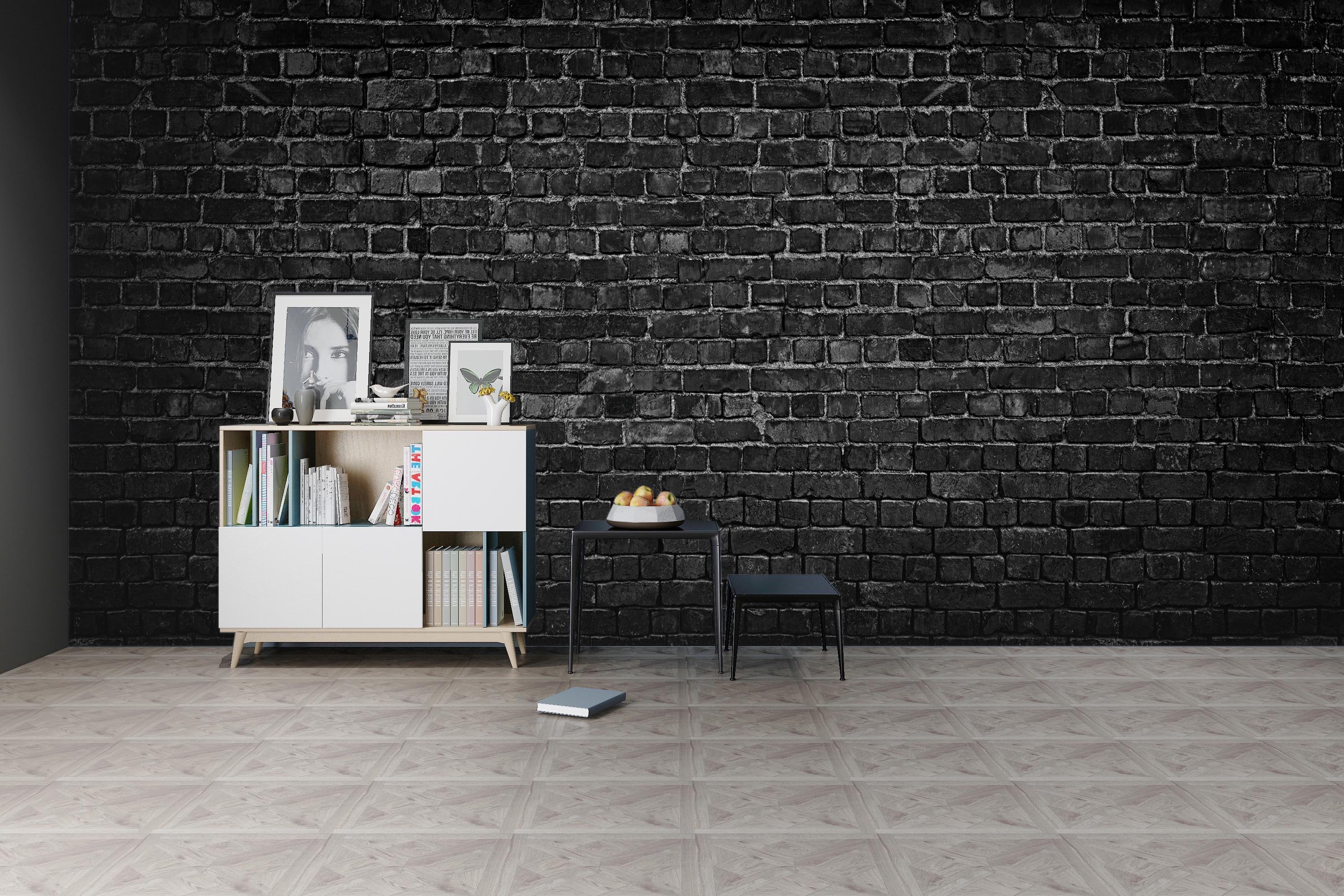 3D Black Brick Wall 41 Wall Murals Wallpaper AJ Wallpaper 2