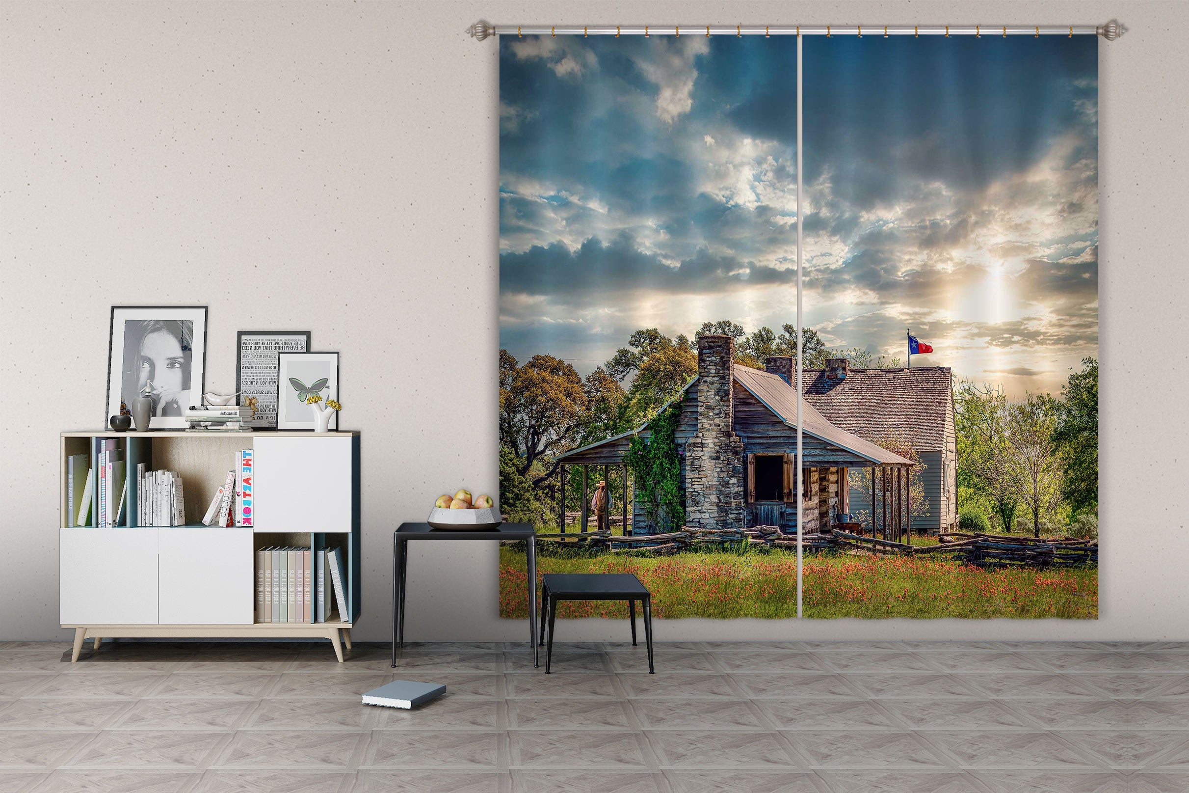 3D Lawn House 5361 Beth Sheridan Curtain Curtains Drapes