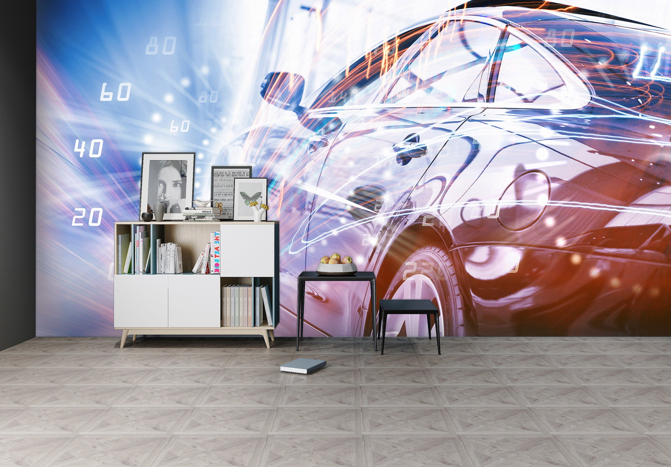 3D Watch Car 306 Vehicle Wall Murals