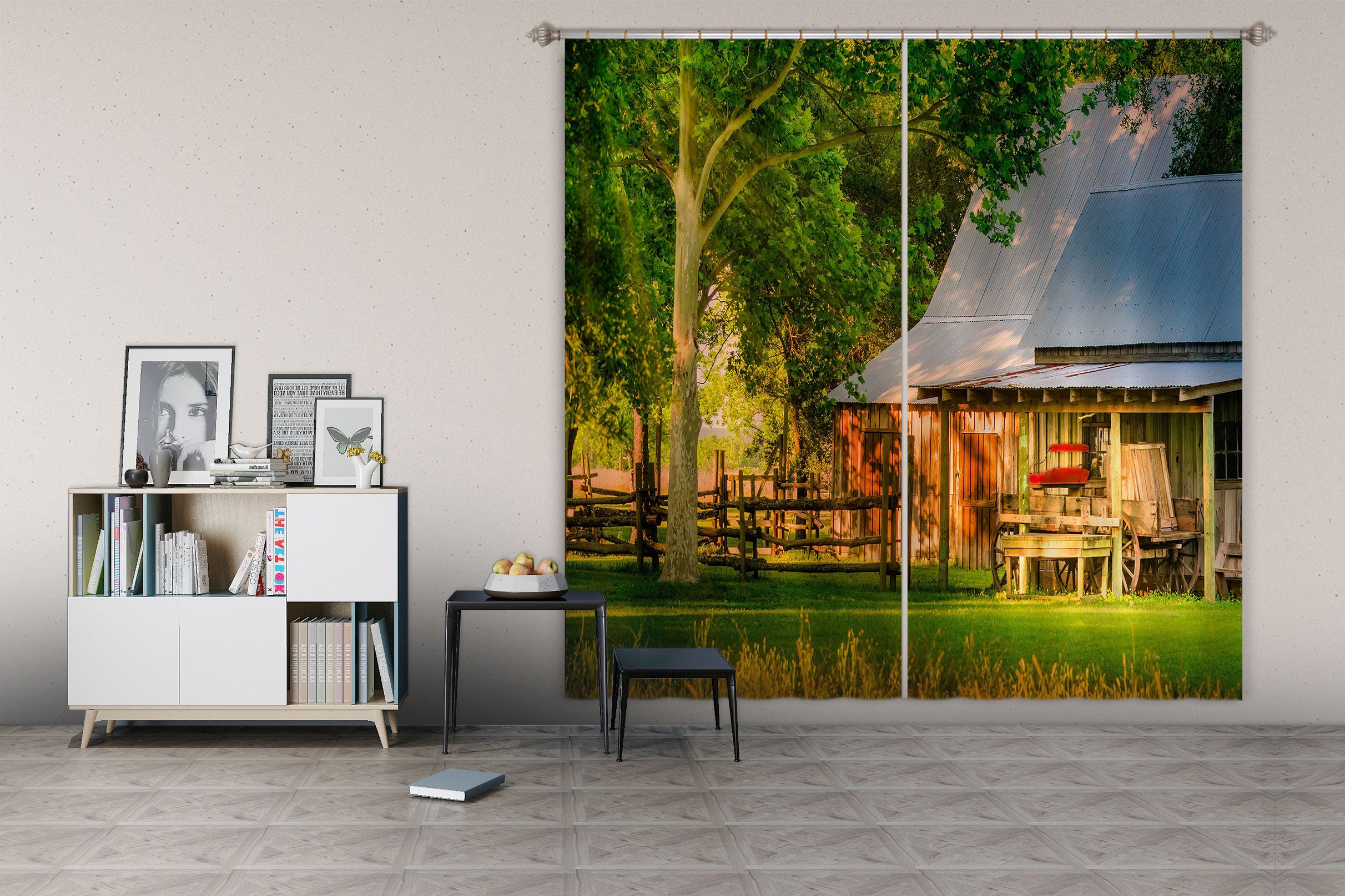 3D Lawn House 5341 Beth Sheridan Curtain Curtains Drapes