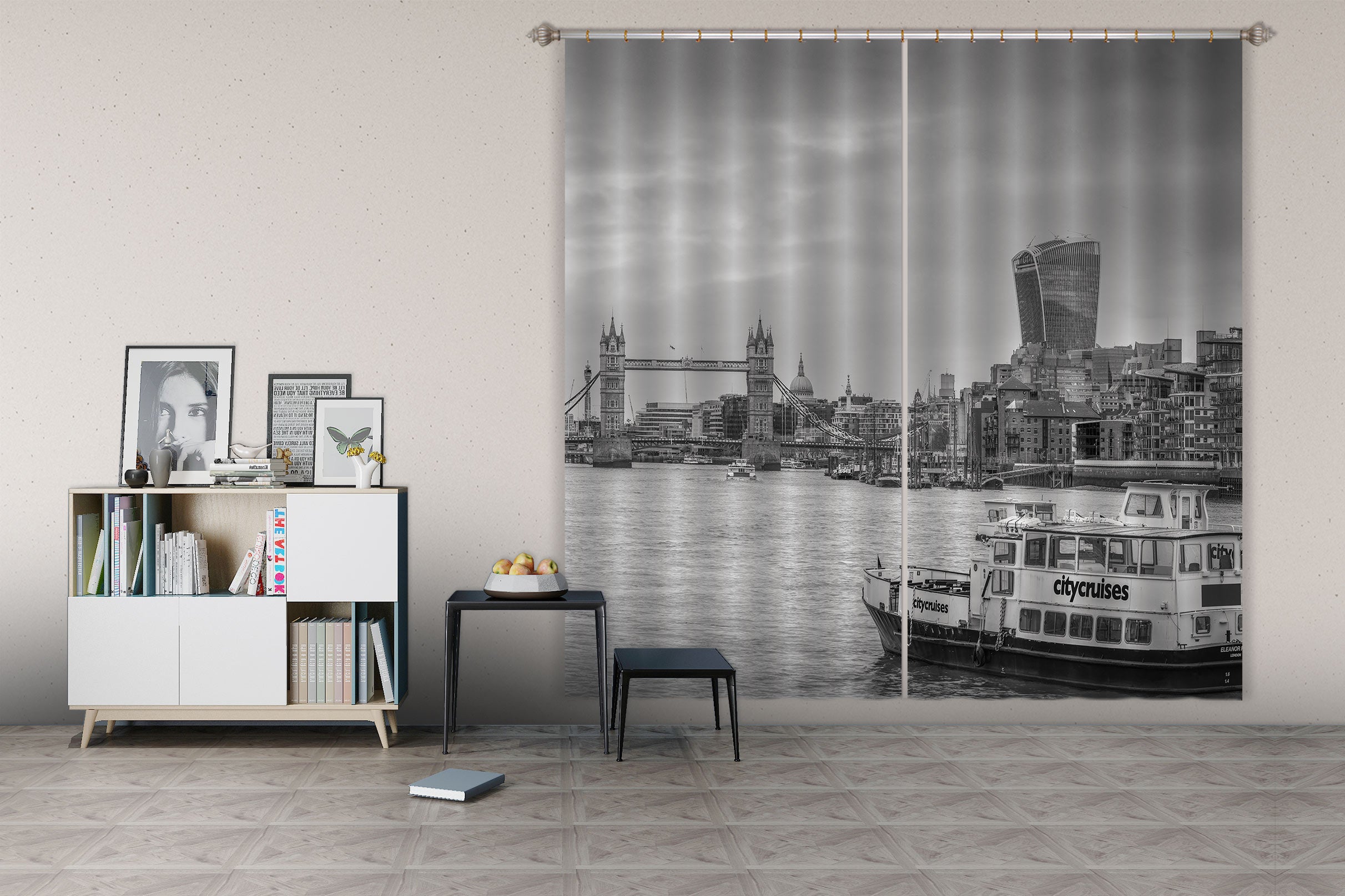 3D Ocean Bridge 6603 Assaf Frank Curtain Curtains Drapes