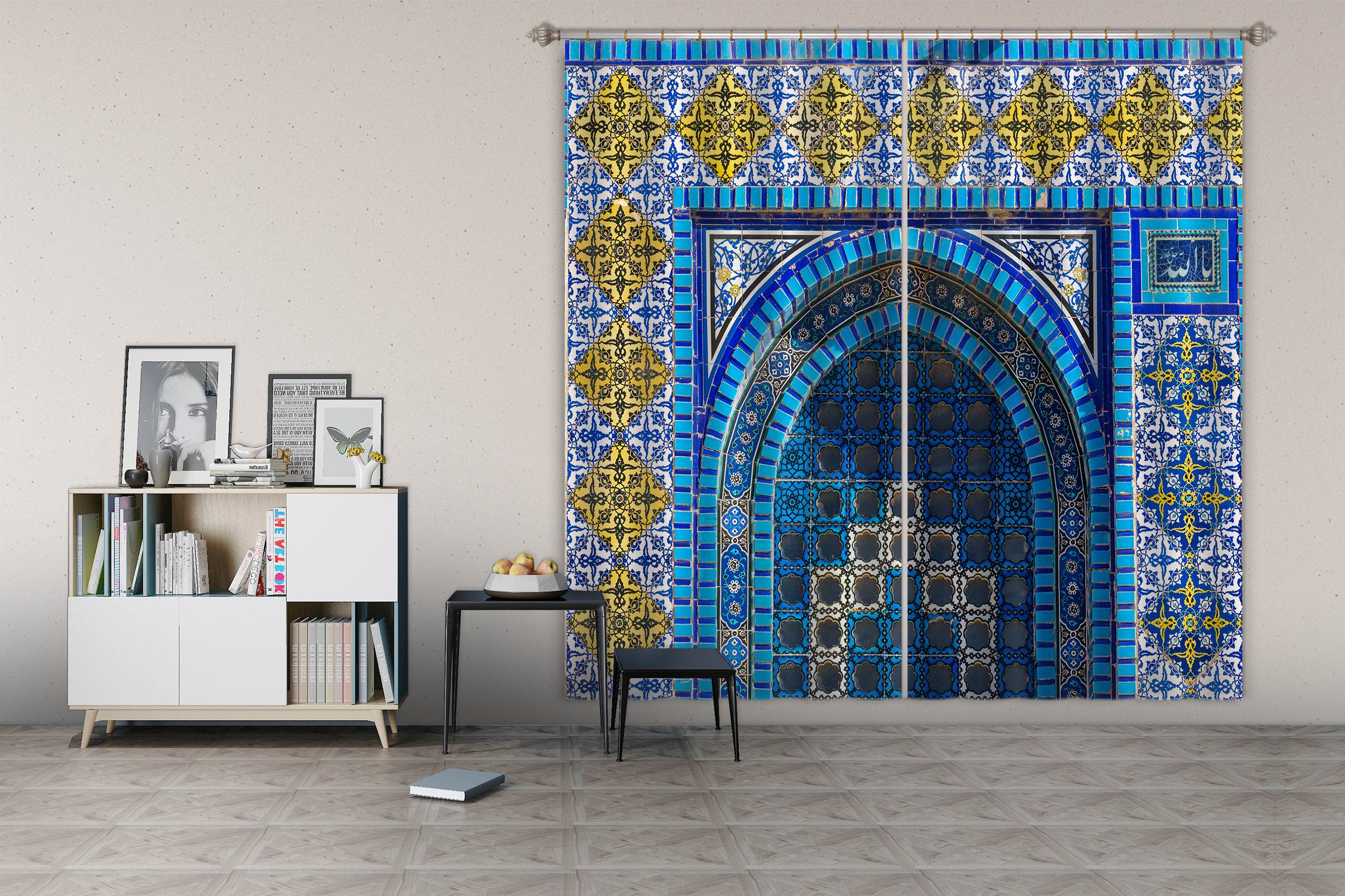 3D Traditional Brick 075 Assaf Frank Curtain Curtains Drapes