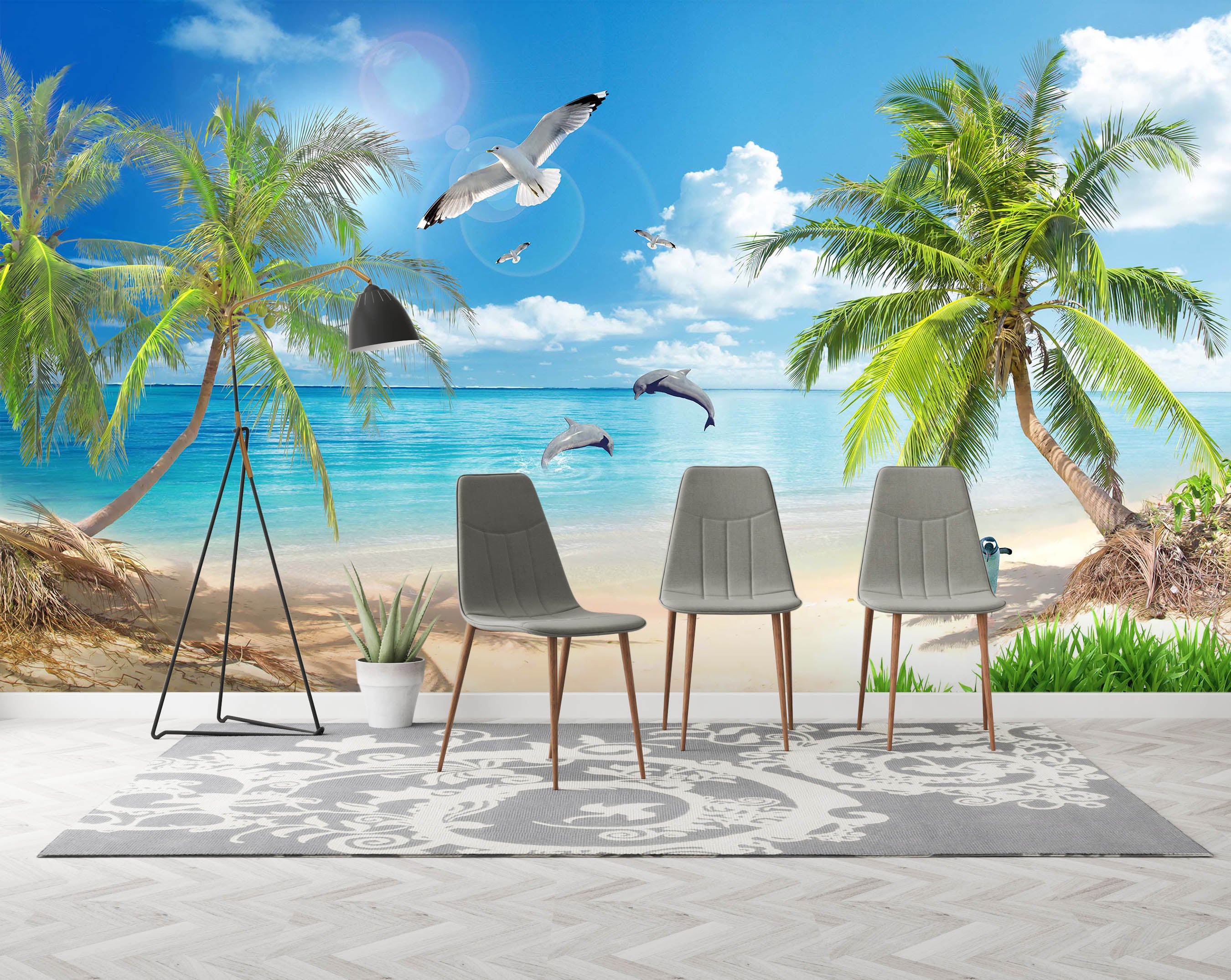 3D Coconut Palm Tree 1449 Wall Murals