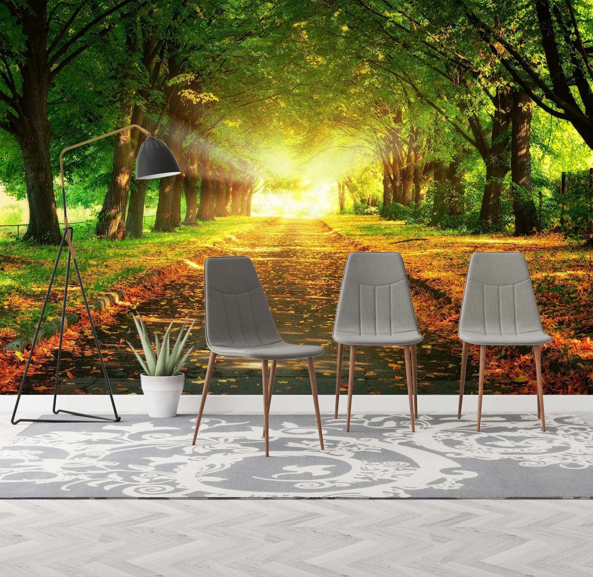 3D Avenue Tree 016 Wall Murals Wallpaper AJ Wallpaper 2