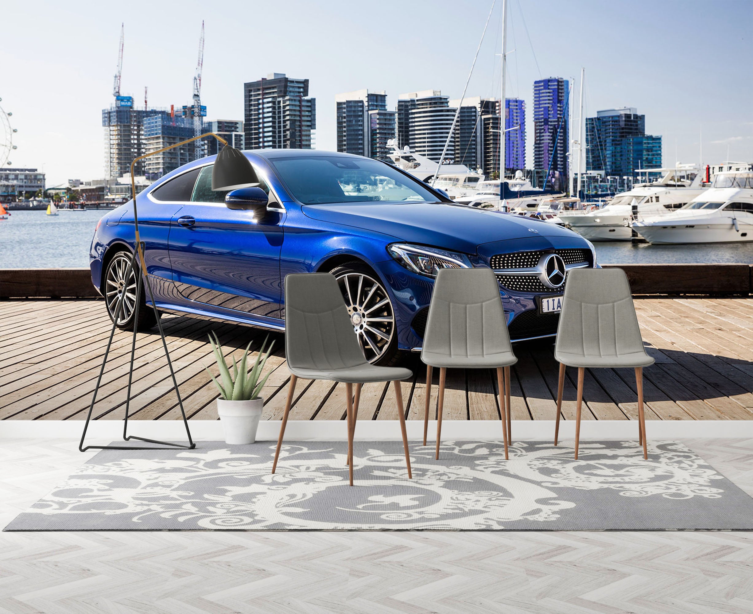 3D Building Car River 258 Vehicle Wall Murals