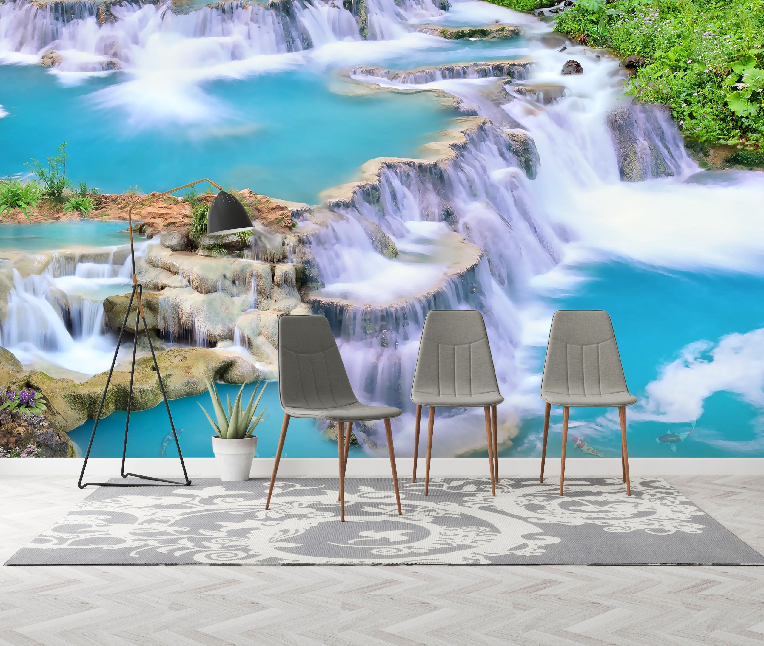 3D Big Waterfall 1425 Wall Murals Wallpaper AJ Wallpaper 2