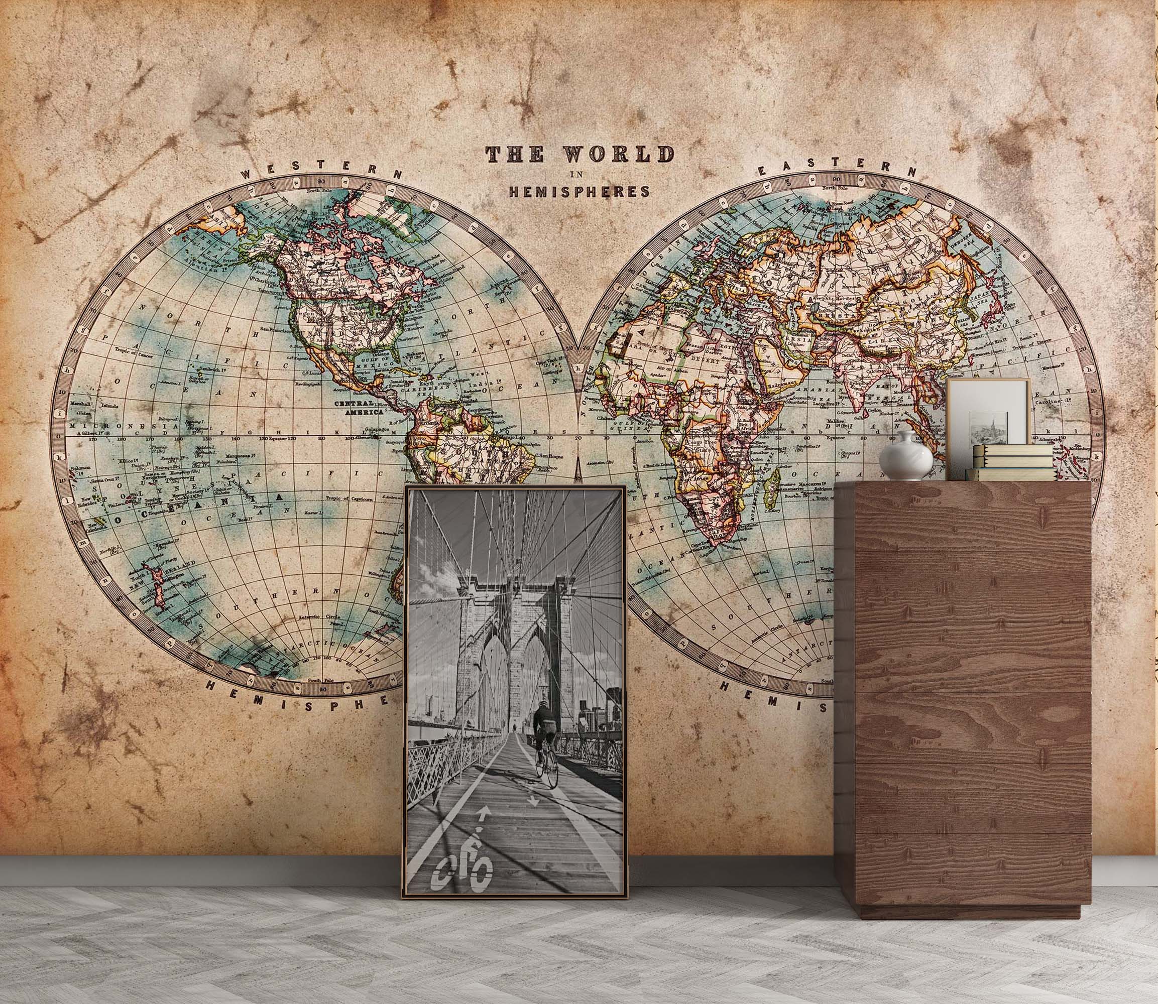 3D Red World Map 120 Wall Murals Wallpaper AJ Wallpaper 2