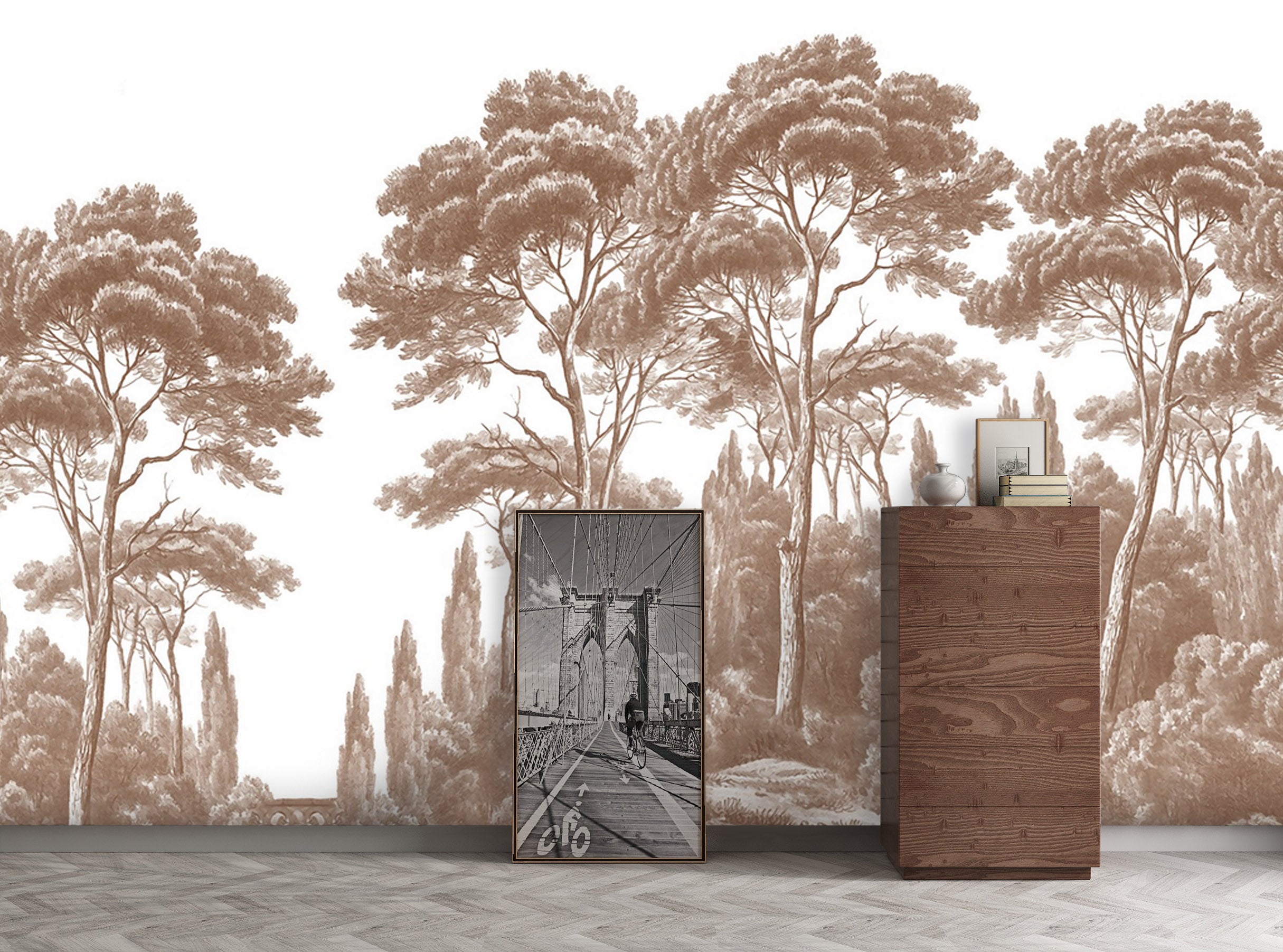 3D Forest Hill 1574 Wall Murals