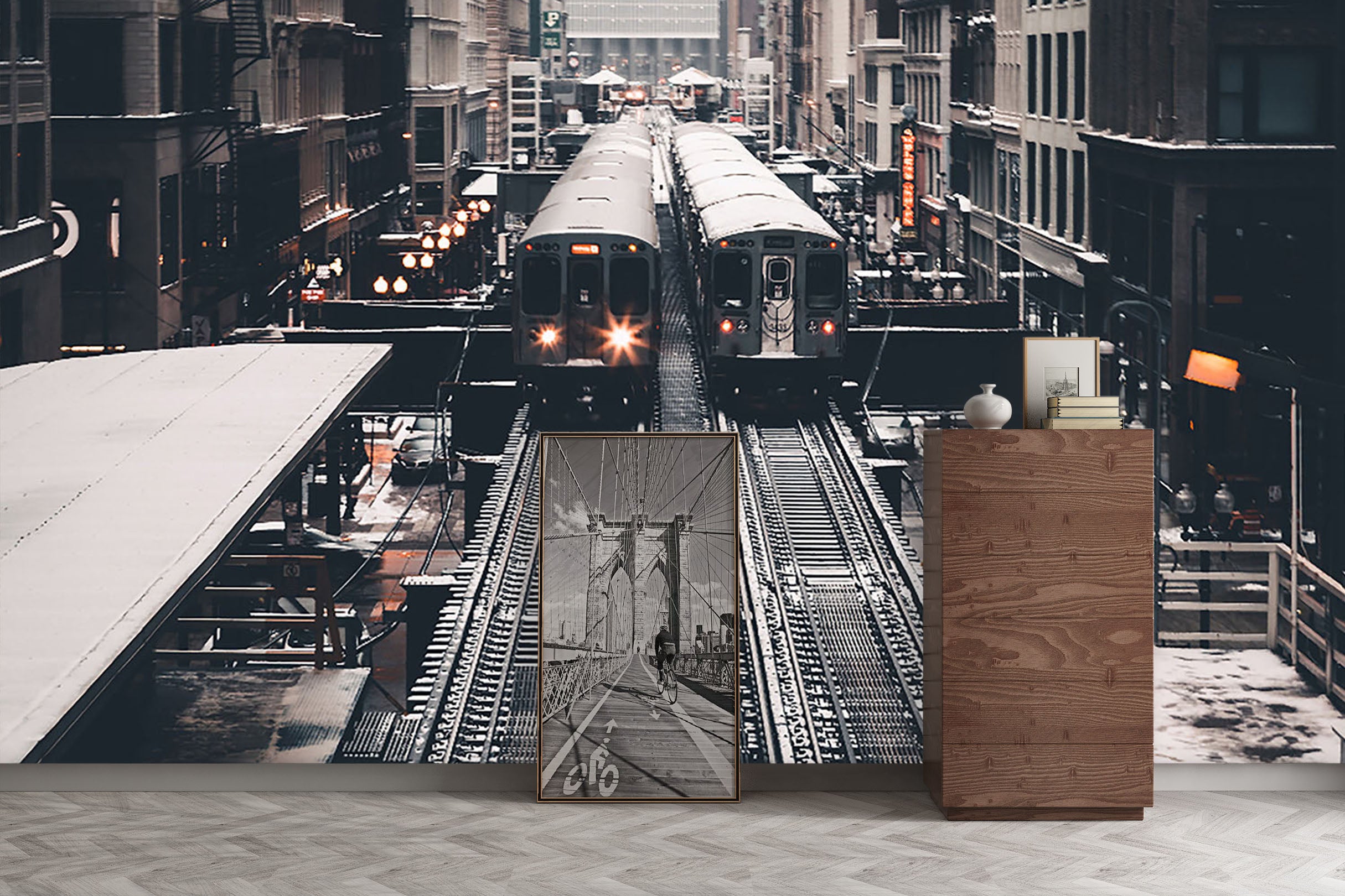 3D City Subway 282 Vehicle Wall Murals