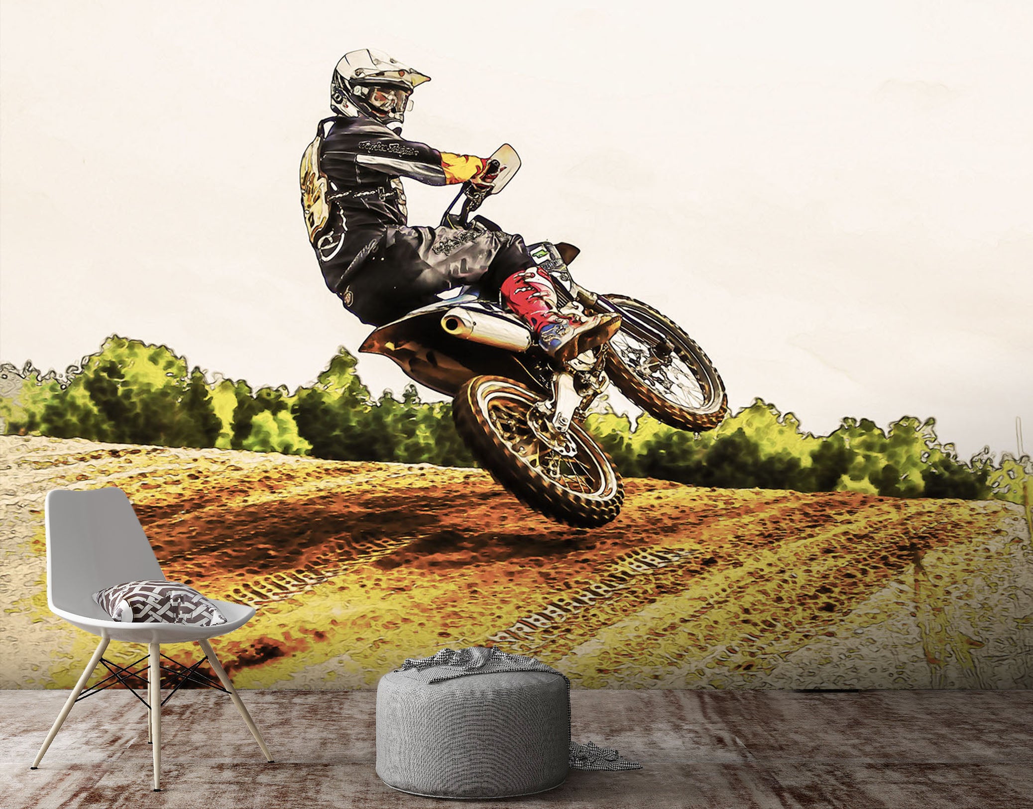 3D Motor Sport 134 Vehicle Wall Murals