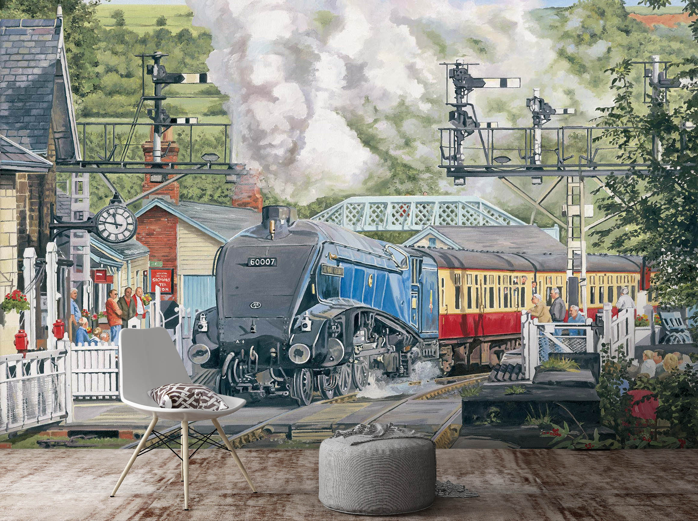 3D Sir Nigel Gresley At Grosmont 1049 Trevor Mitchell Wall Mural Wall Murals