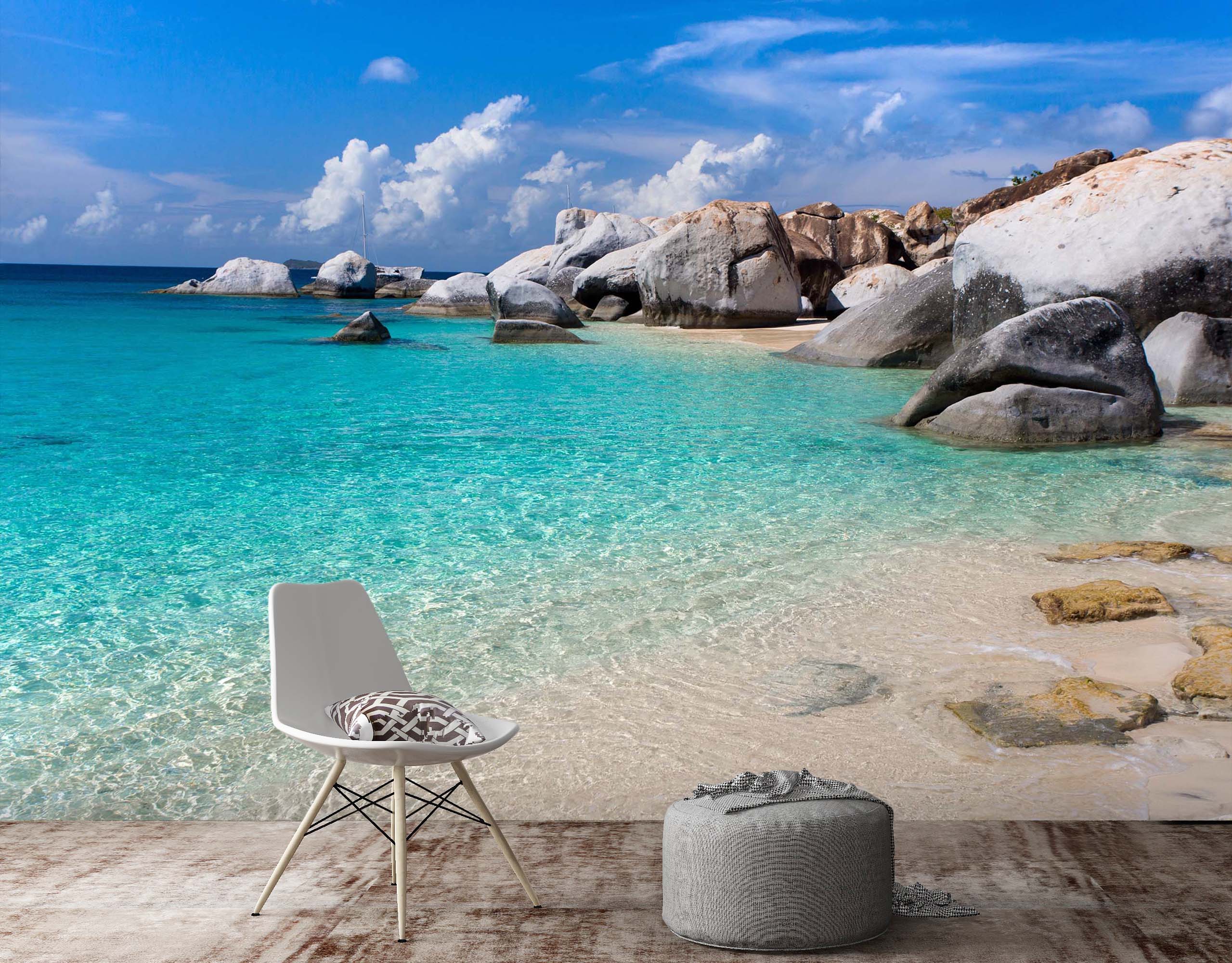 3D Seaside Beach 030 Wall Murals