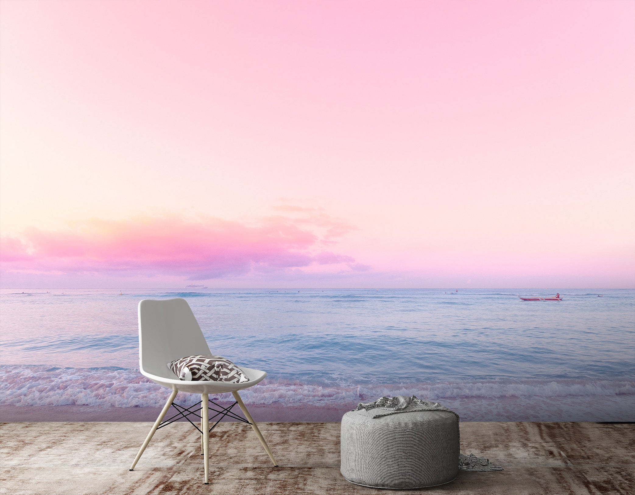 3D Pink Sky 112 Noirblanc777 Wall Mural Wall Murals