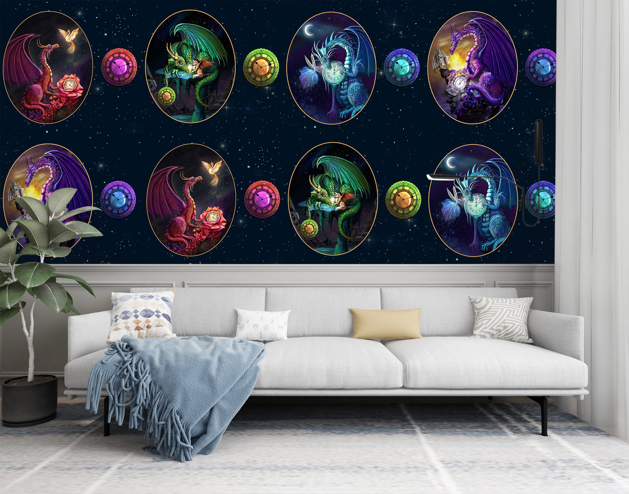 3D Dragon Egg 1407 Rose Catherine Khan Wall Mural Wall Murals
