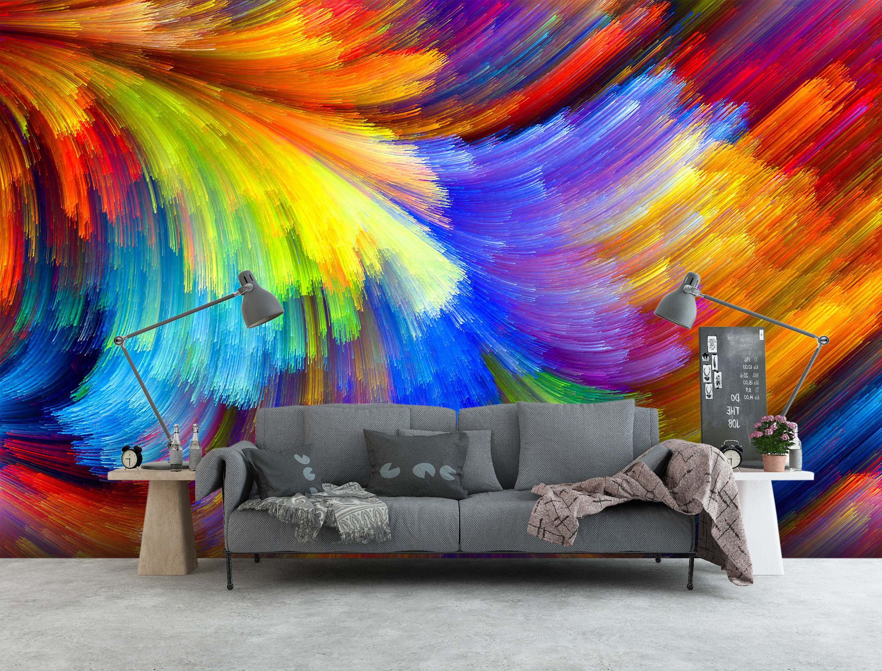 3D Texture Lines 1477 Wall Murals