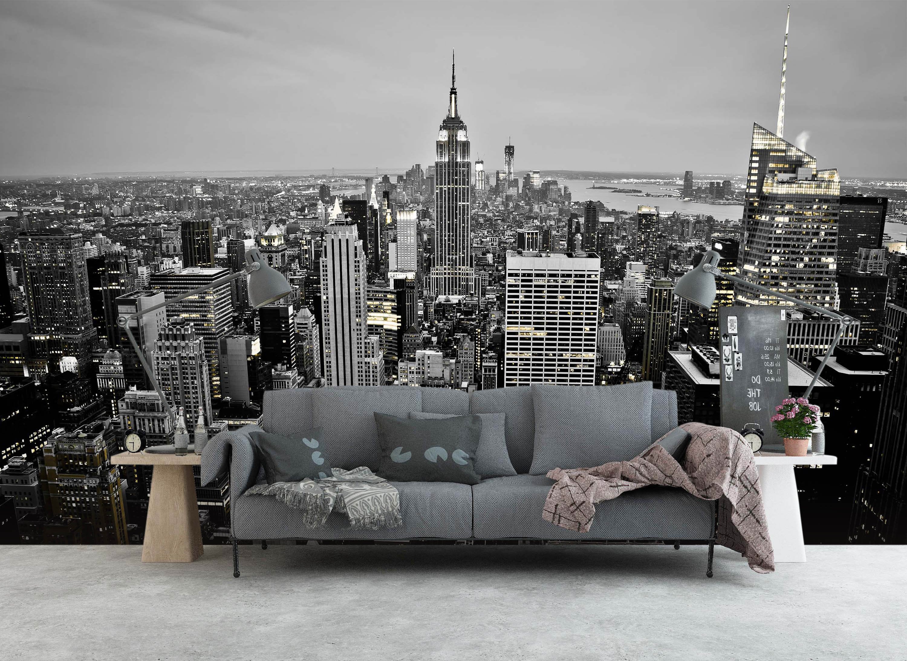 3D Black And White City 1463 Wall Murals Wallpaper AJ Wallpaper 2