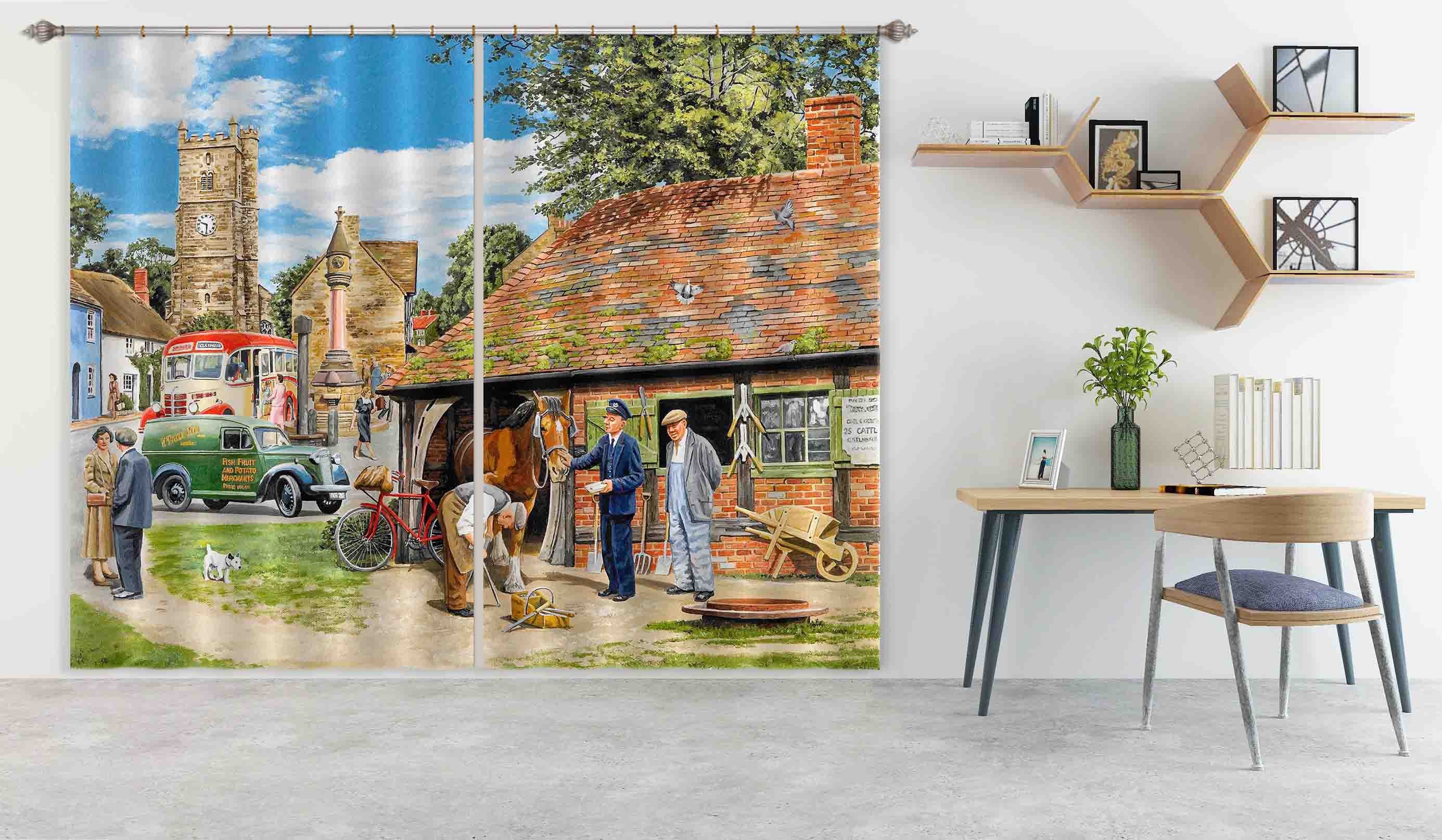 3D Letters For The Blacksmith 074 Trevor Mitchell Curtain Curtains Drapes