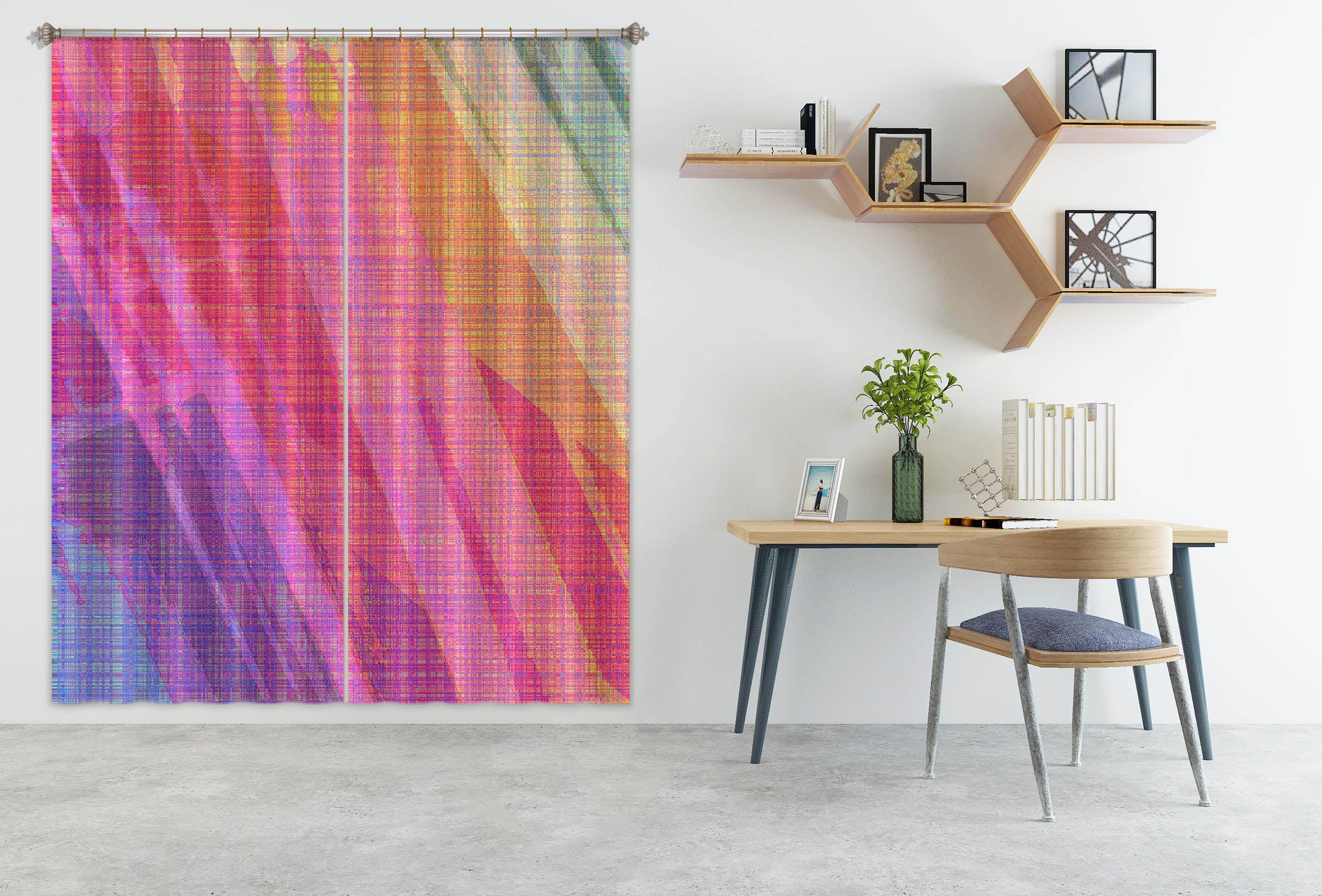 3D Abstract Rainbow 71034 Shandra Smith Curtain Curtains Drapes