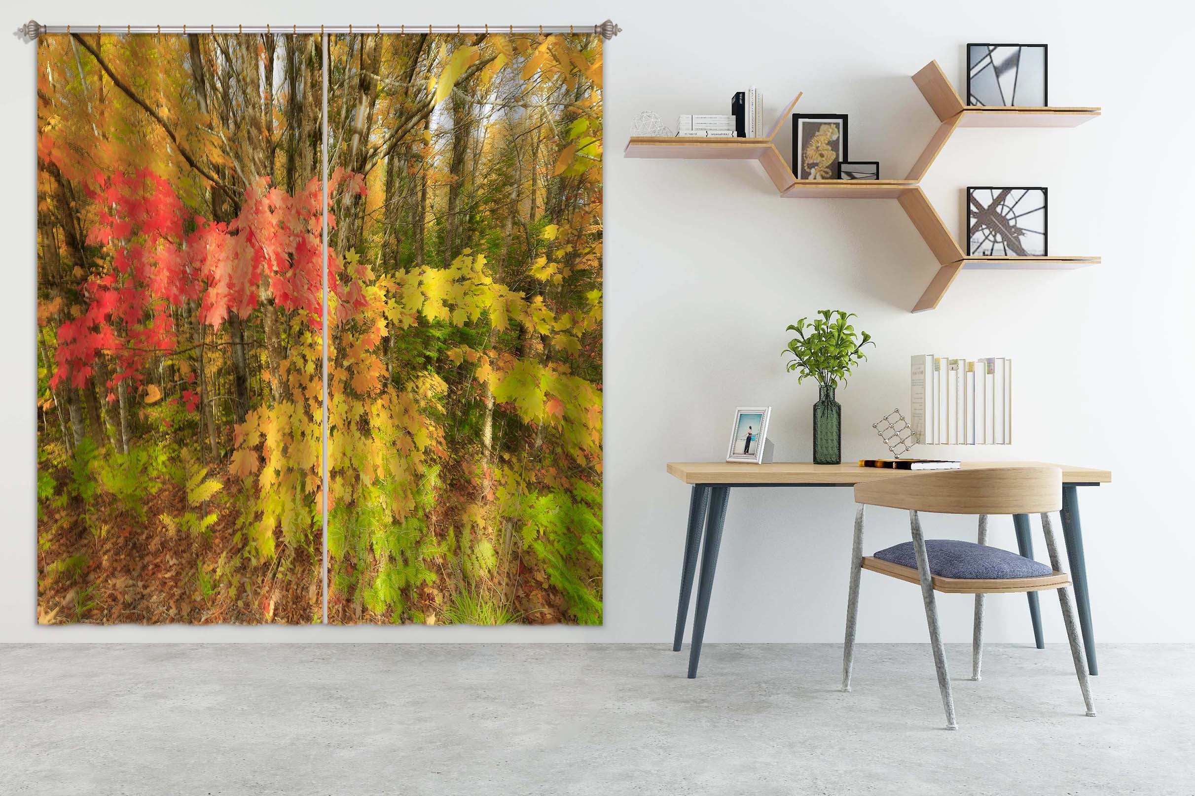 3D Woods Jungle 62142 Kathy Barefield Curtain Curtains Drapes