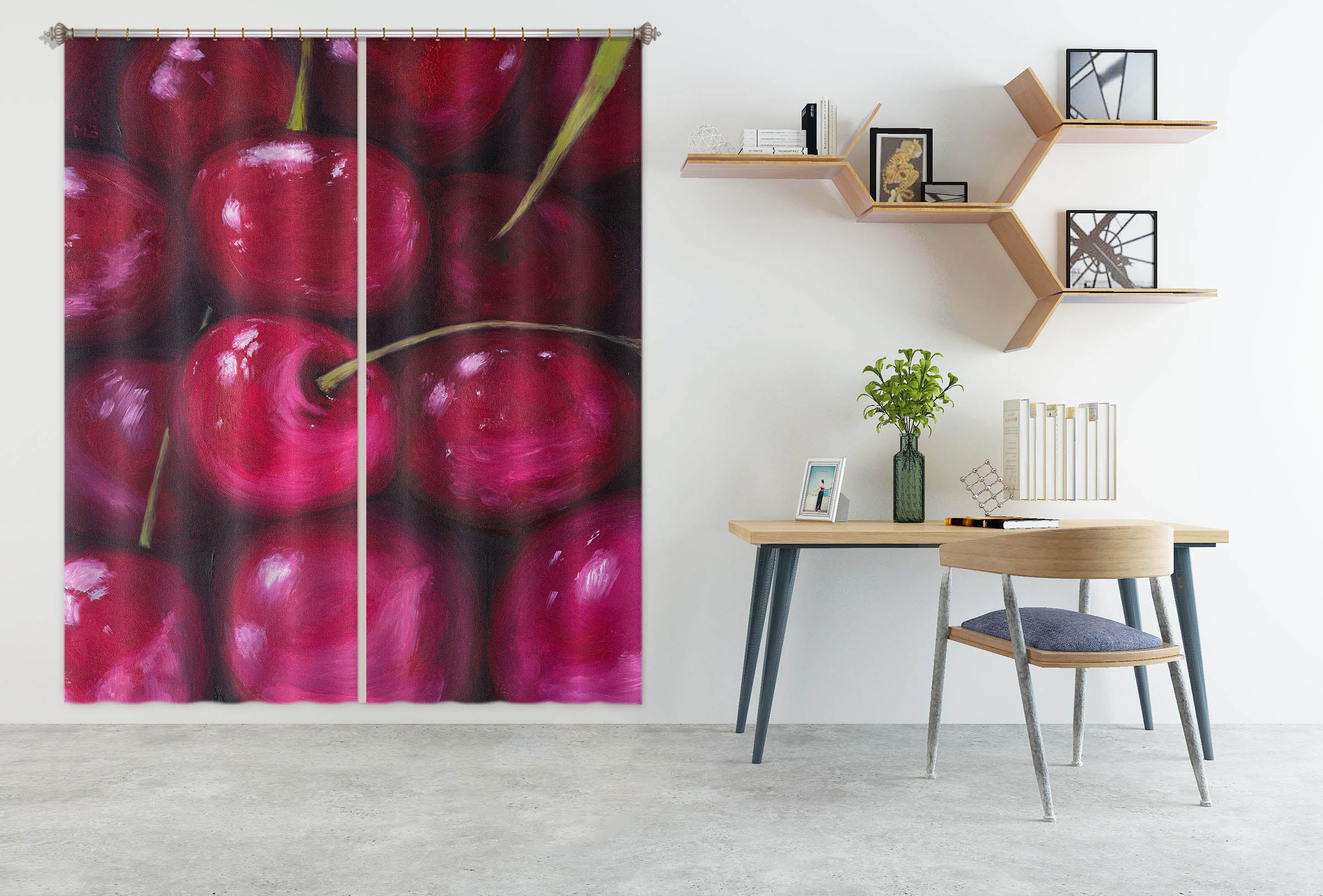 3D Cherry 1736 Marina Zotova Curtain Curtains Drapes