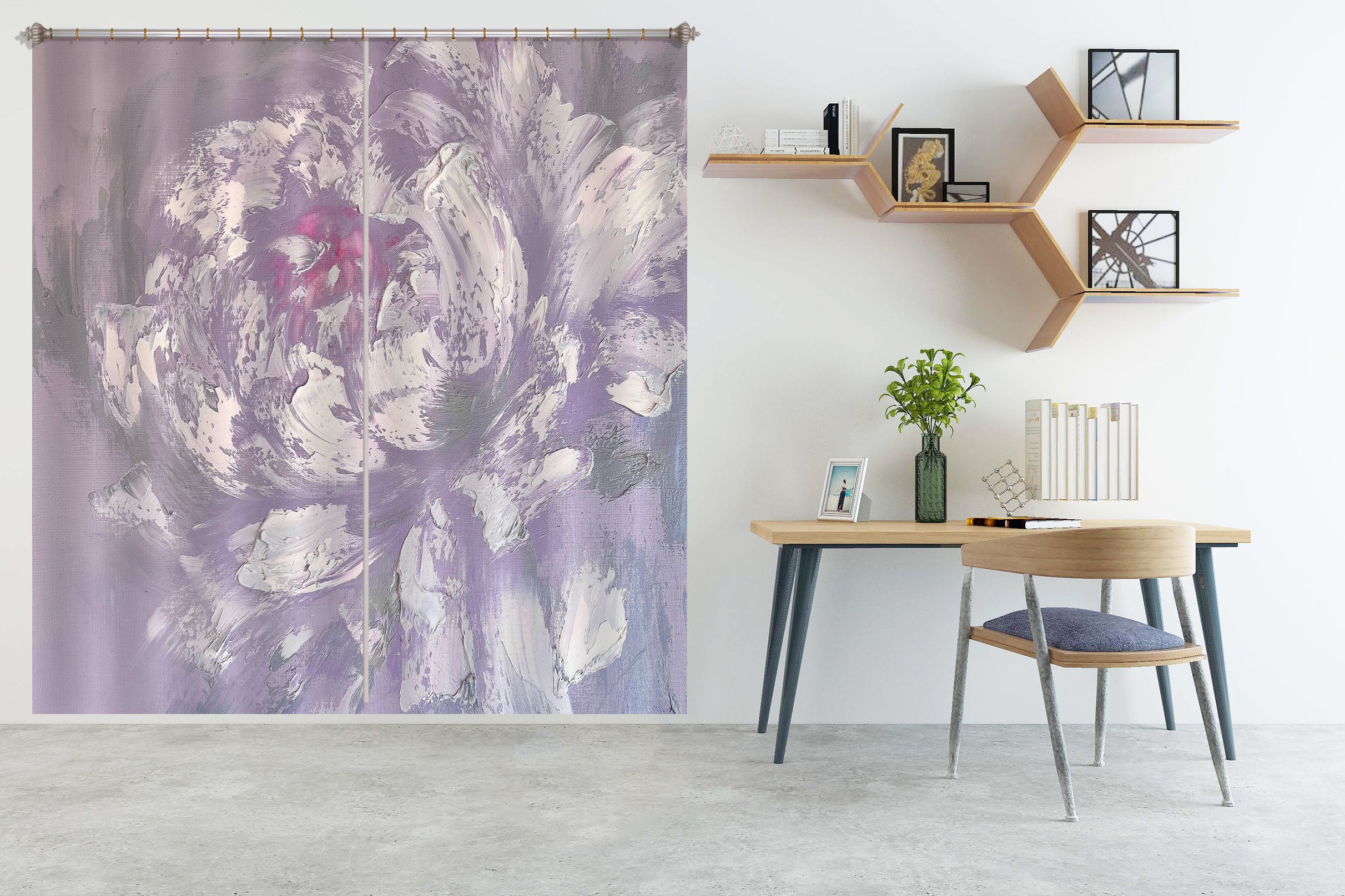 3D Painted Flowers 3016 Skromova Marina Curtain Curtains Drapes