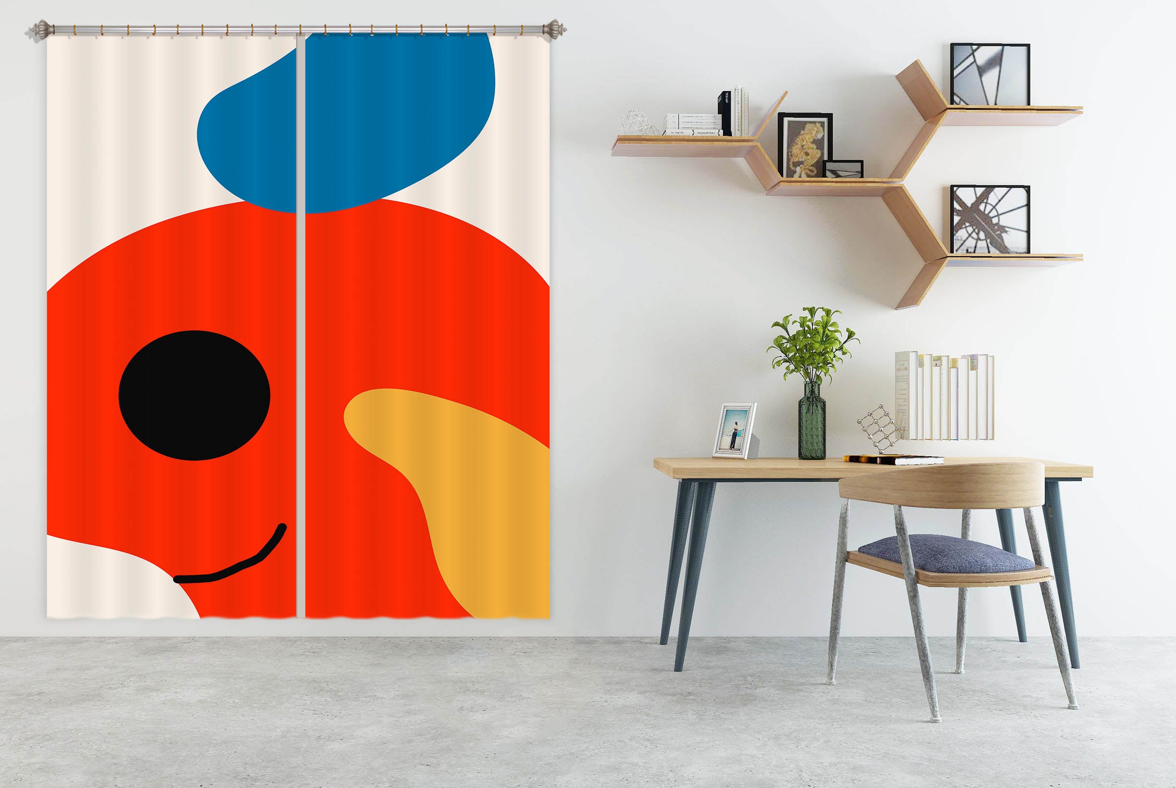 3D Cartoon Fish 1073 Boris Draschoff Curtain Curtains Drapes