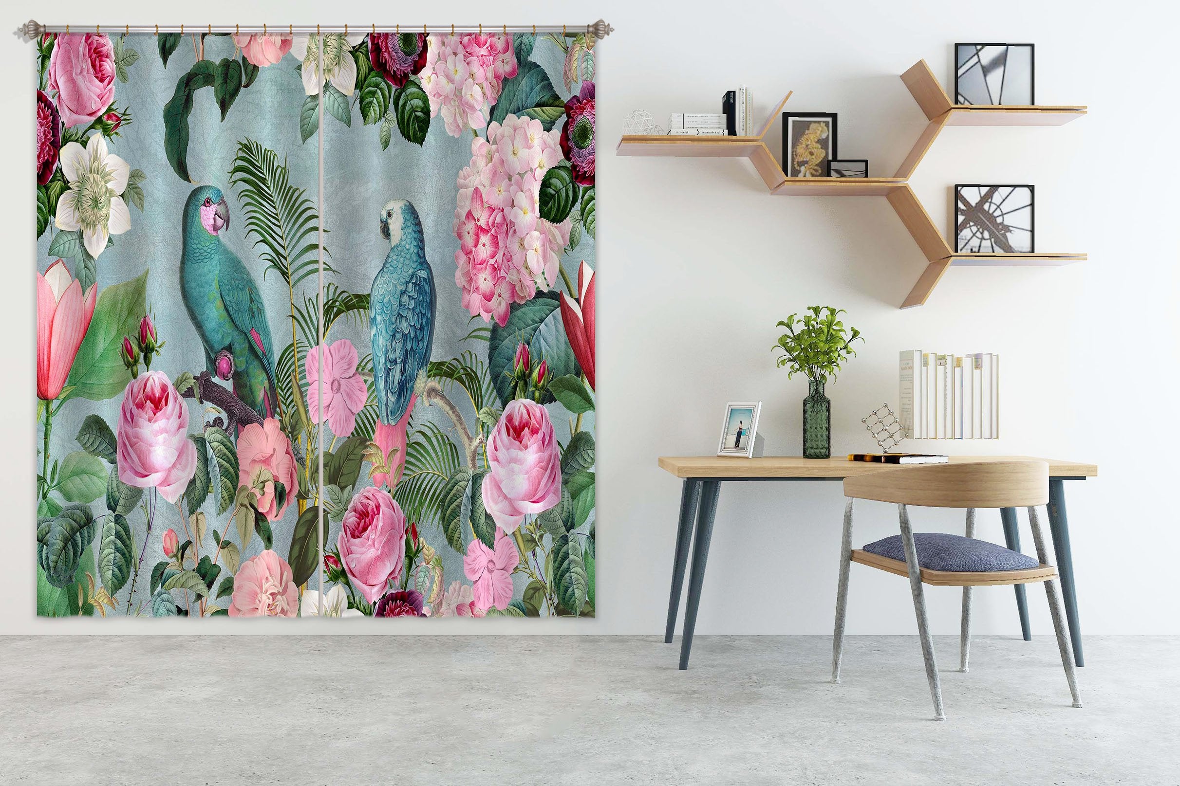 3D Bird Friends 067 Andrea haase Curtain Curtains Drapes Wallpaper AJ Wallpaper