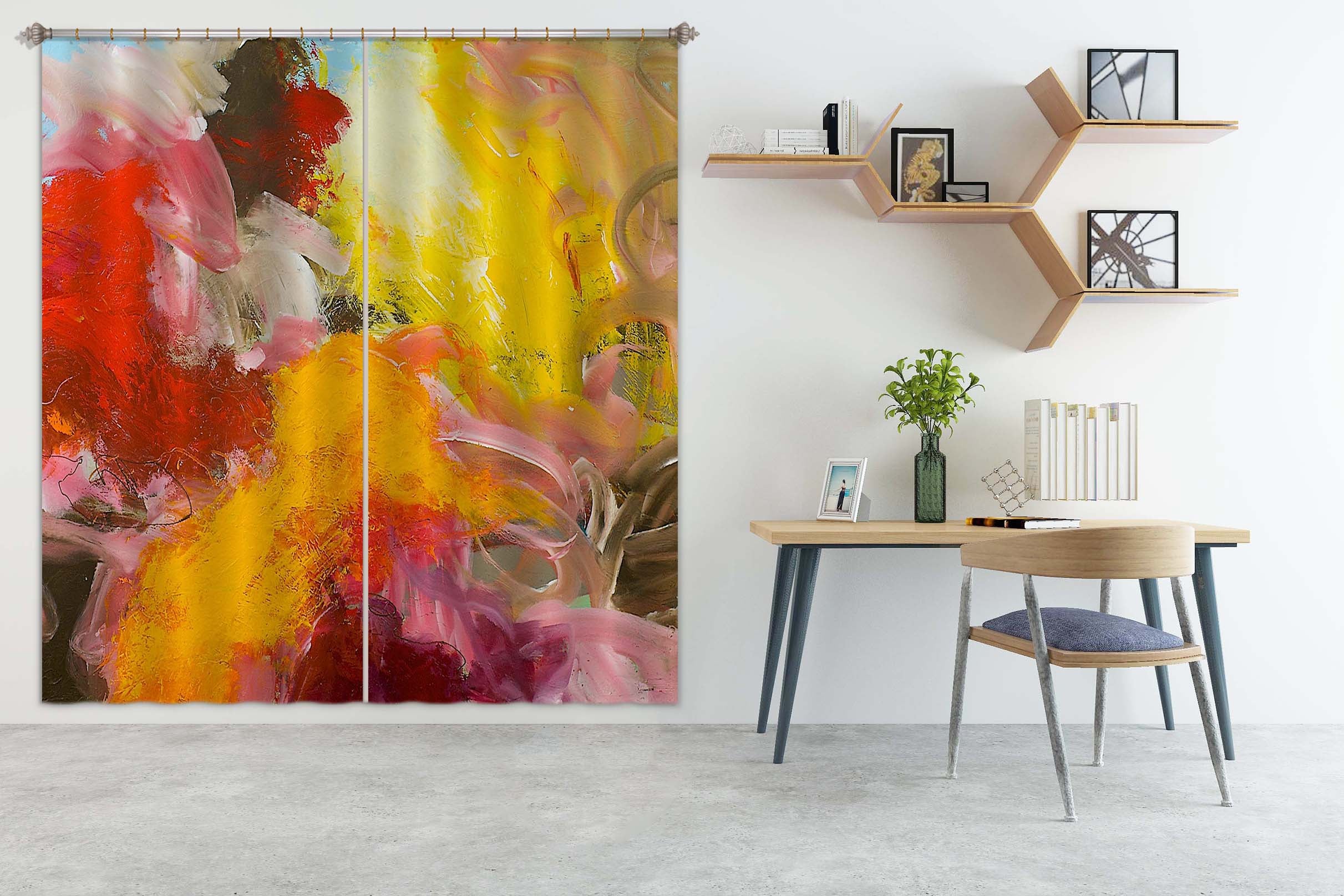 3D Color Graffiti 163 Allan P. Friedlander Curtain Curtains Drapes