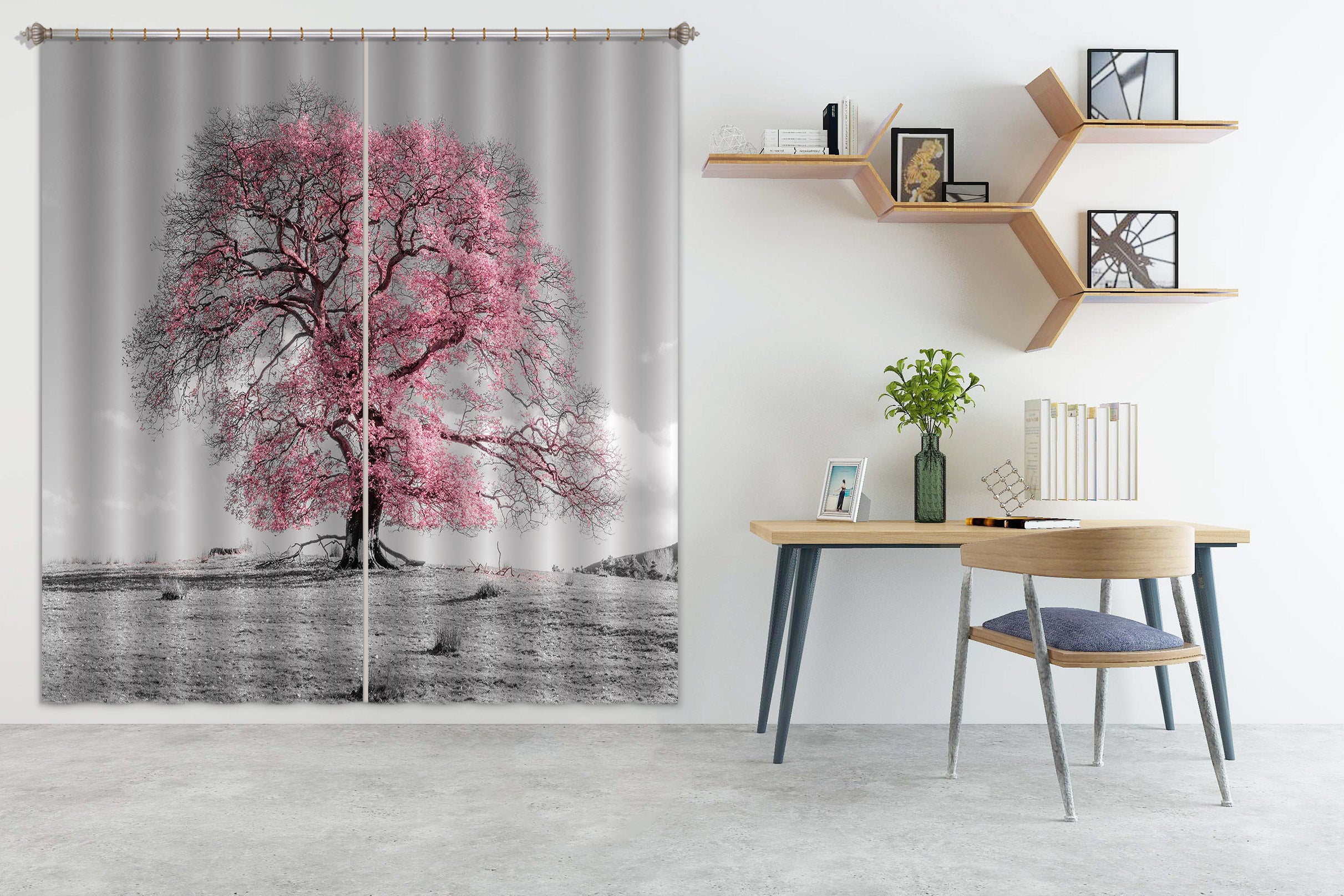 3D Cherry Blossoms 071 Assaf Frank Curtain Curtains Drapes