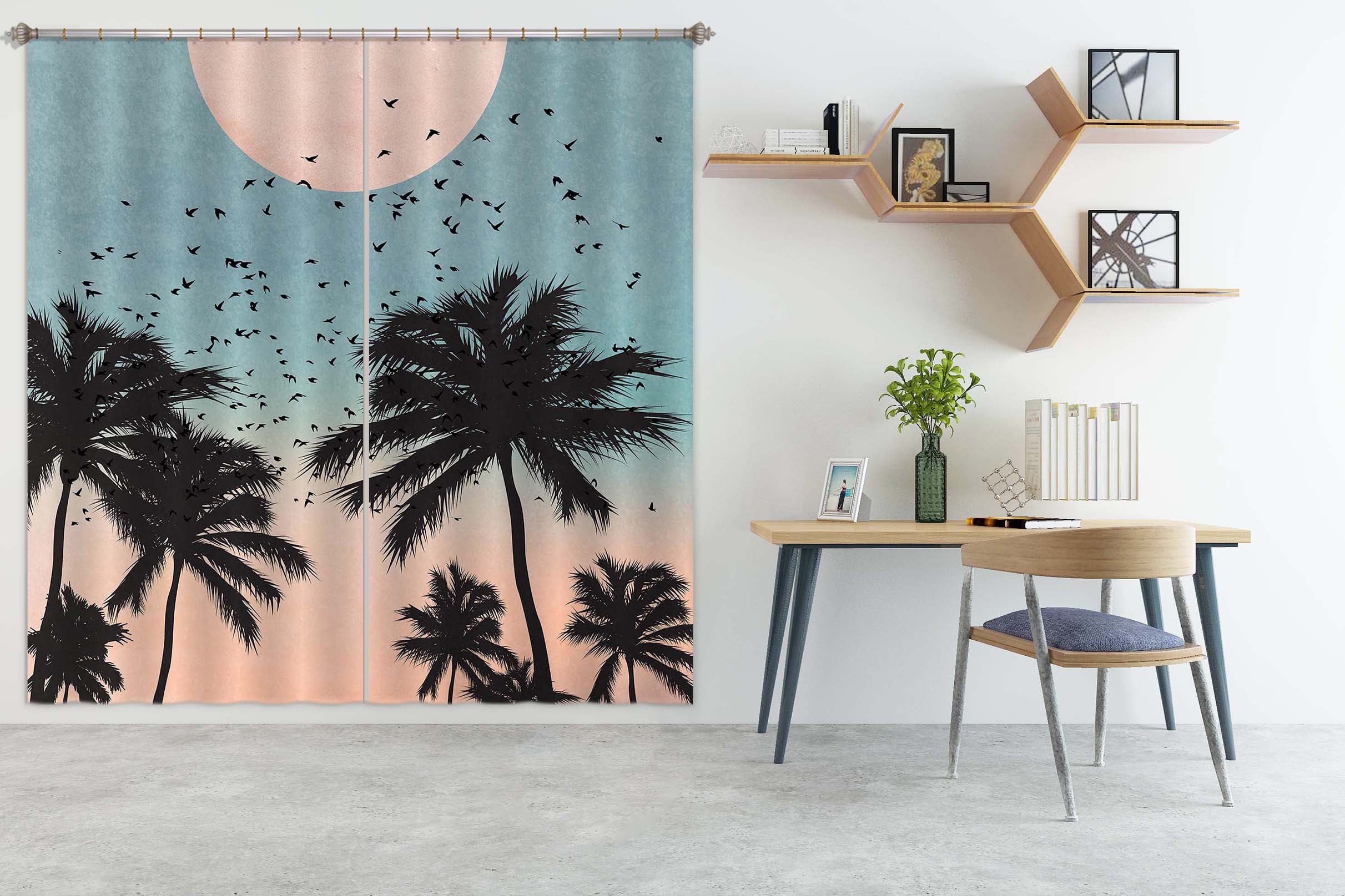 3D Sunrise 054 Boris Draschoff Curtain Curtains Drapes