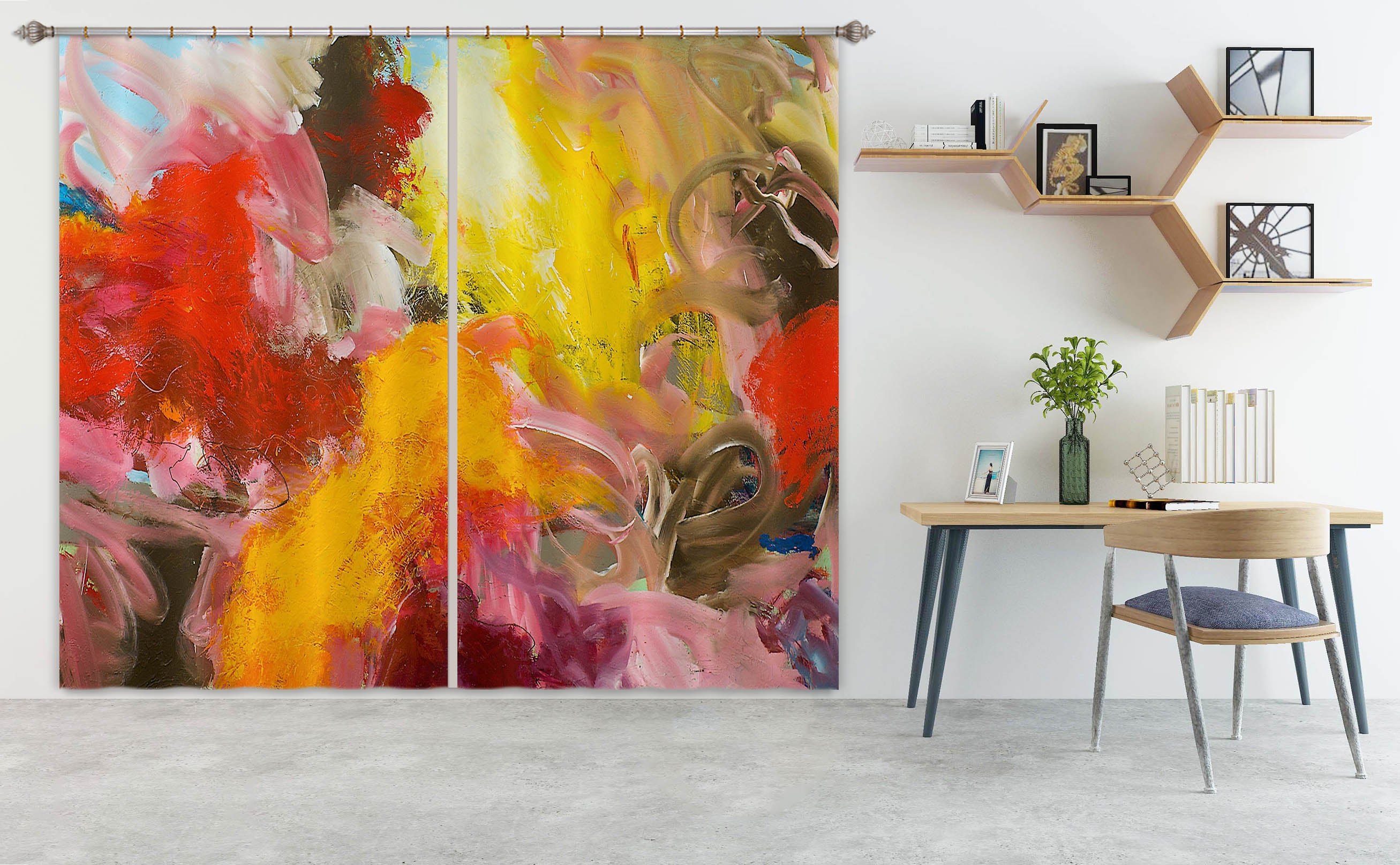 3D Painted Colors 109 Allan P. Friedlander Curtain Curtains Drapes