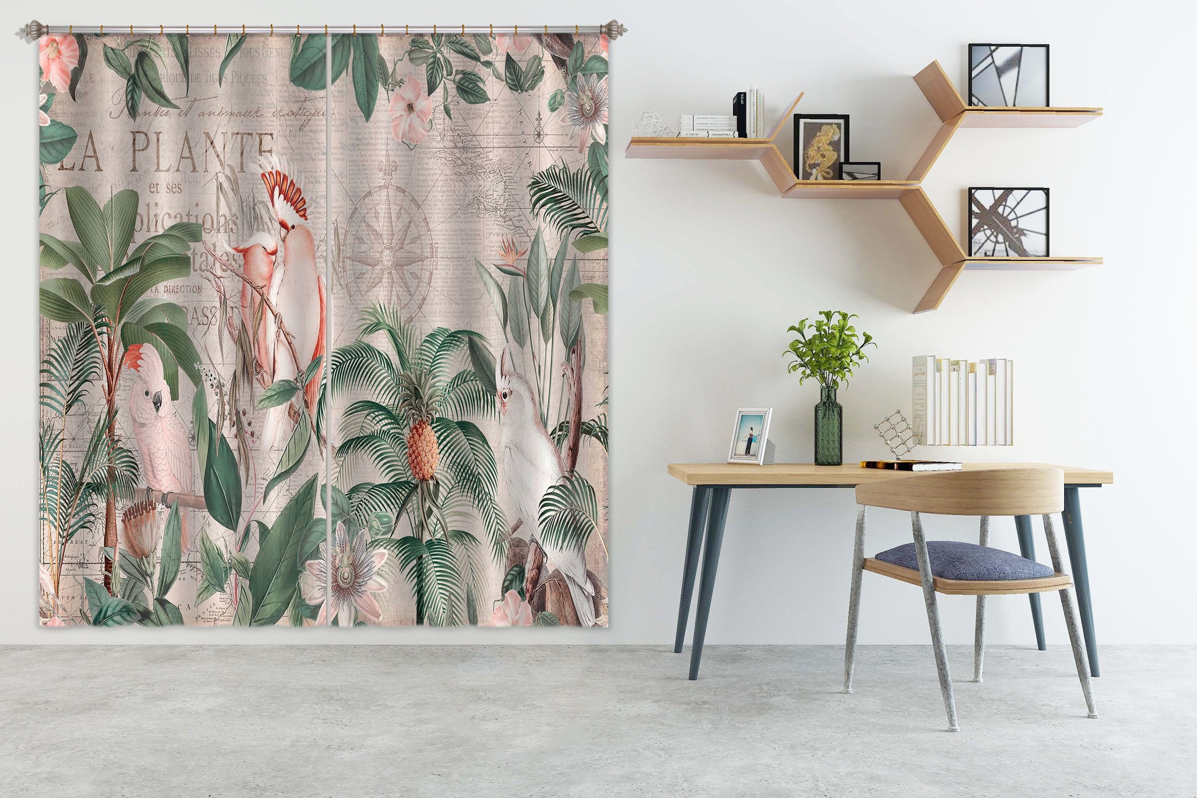 3D Bird Forest 081 Andrea haase Curtain Curtains Drapes Wallpaper AJ Wallpaper