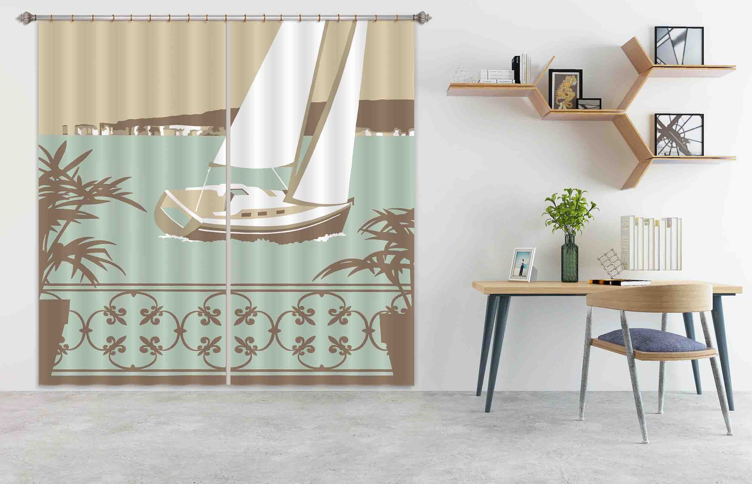 3D Sandbanks Balcony 144 Steve Read Curtain Curtains Drapes